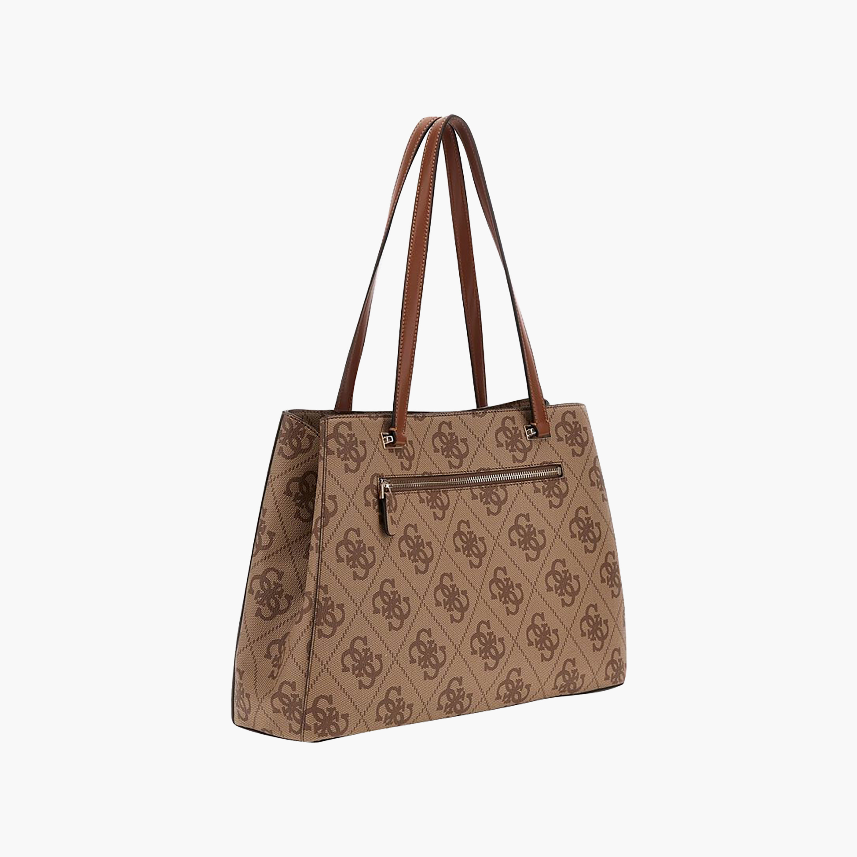 Guess Erenia Monogram Double Handle Tote Bag with Zipper Closure-women-bagsandwallets-handbags-image-2