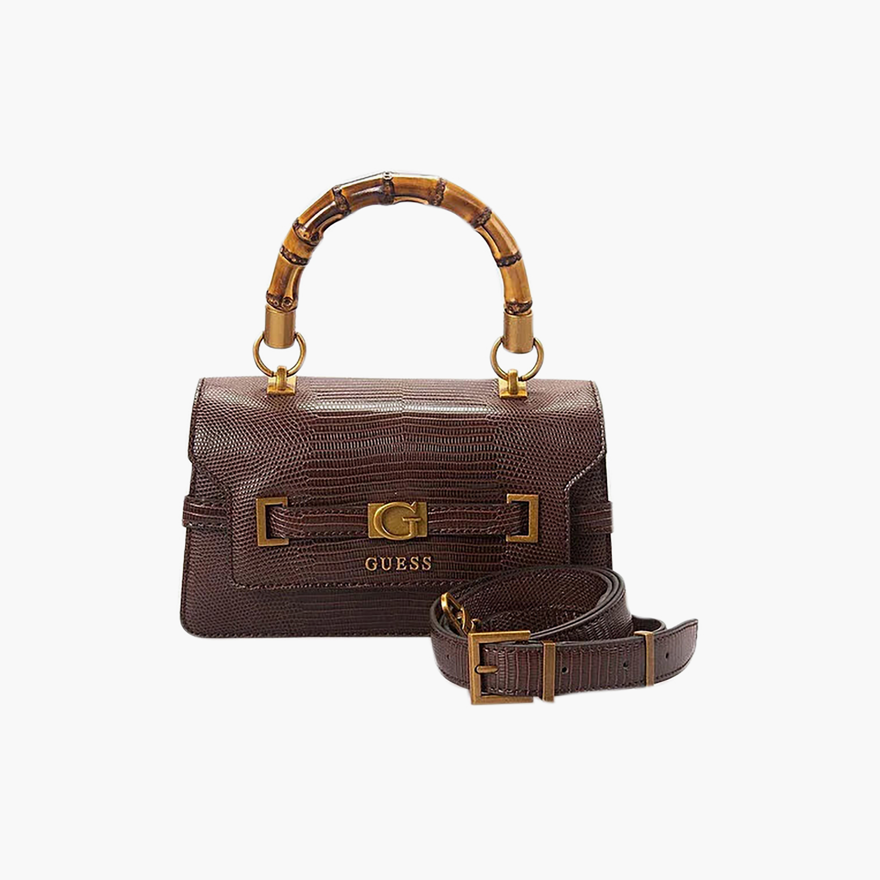 Guess - Sibel Tri Comp Top Handle Flap - Brown-women-bagsandwallets-handbags-image-1