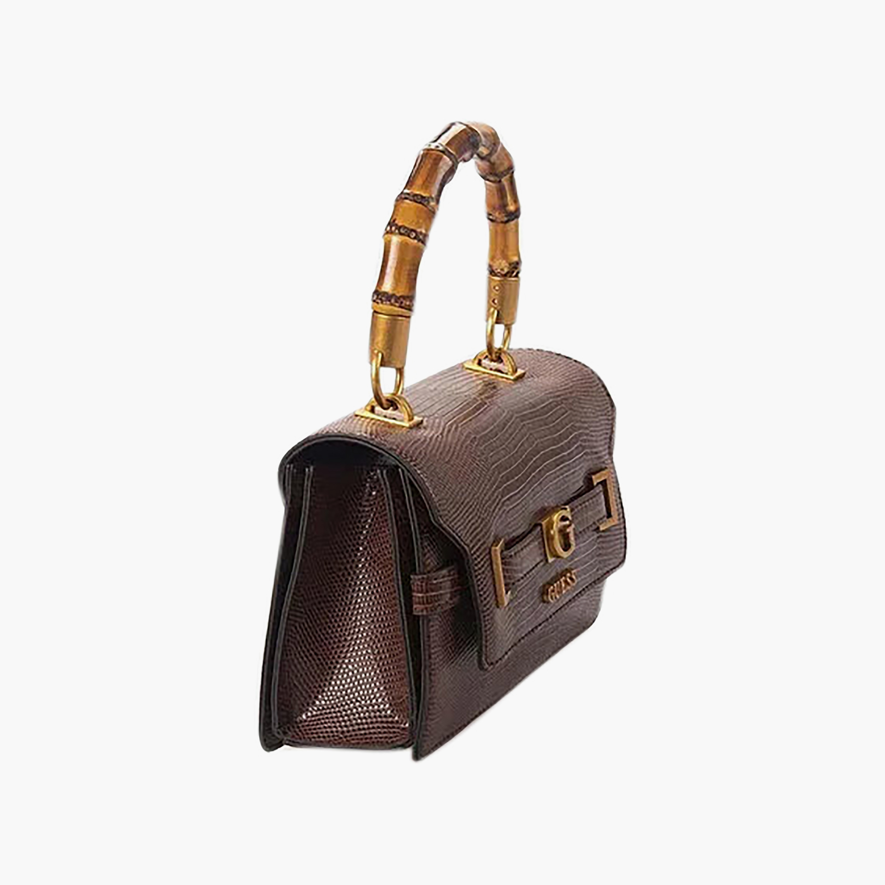 Guess - Sibel Tri Comp Top Handle Flap - Brown-women-bagsandwallets-handbags-image-2