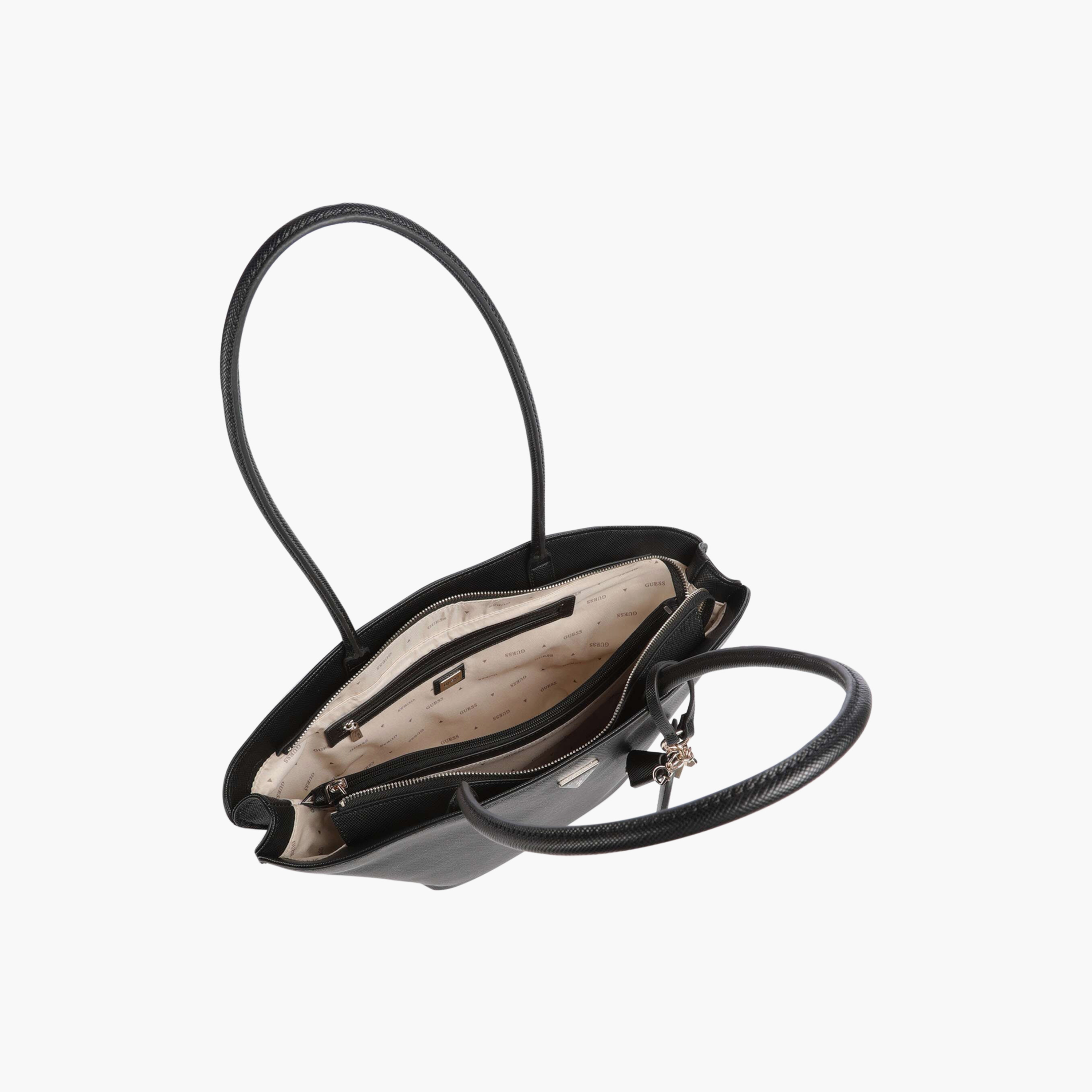 Guess Bolena Double Handle Shoulder Bag with Zipper Closure-women-bagsandwallets-handbags-image-2