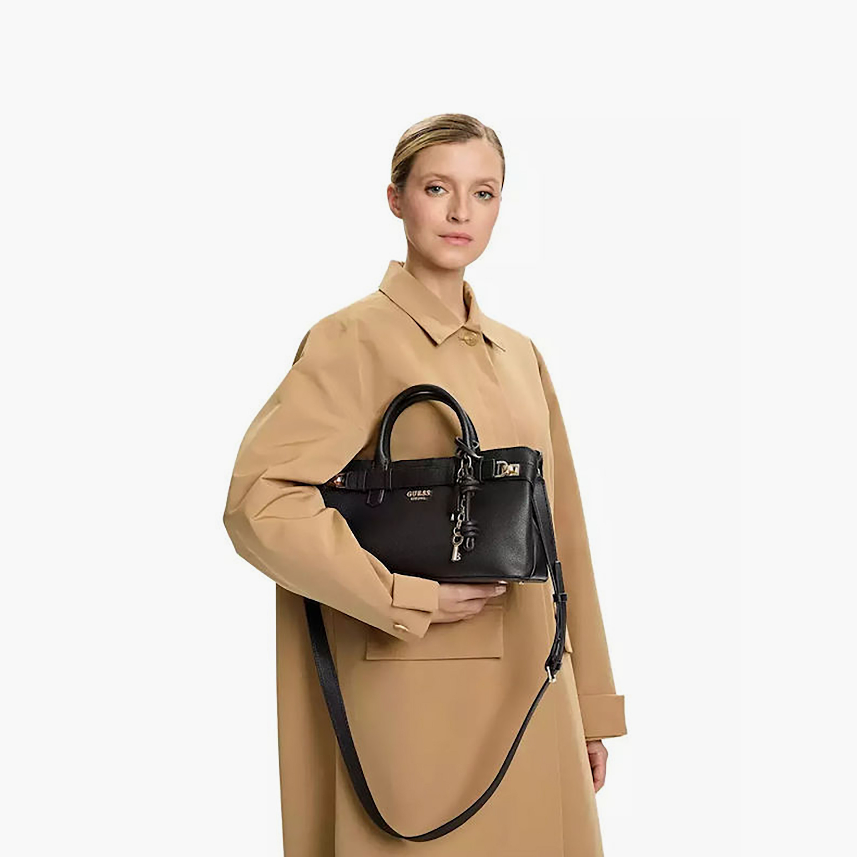 Guess Gregoria Double Handle Satchel Bag with Magnetic Closure and Adjustable Strap-women-bagsandwallets-handbags-image-6