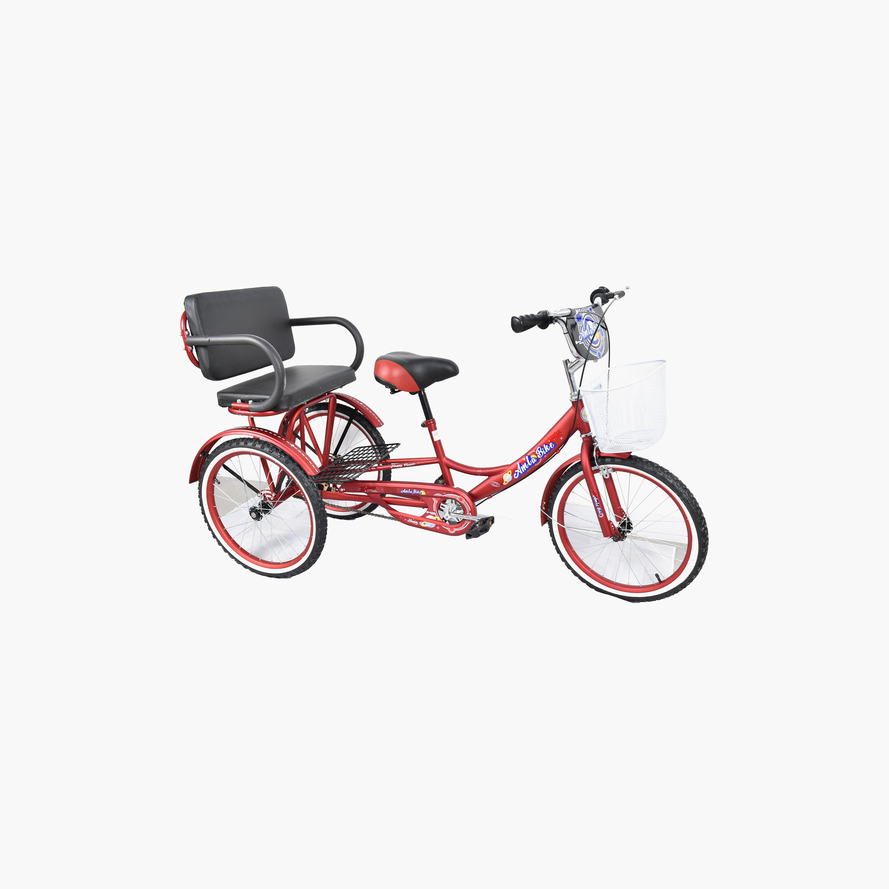 دراجة ثلاثية العجلات كبيرة مع مقعد خلفي - 12 بوصة من أملا بيبي-toys-outdoor-bikesandrideons-bikes-image-3
