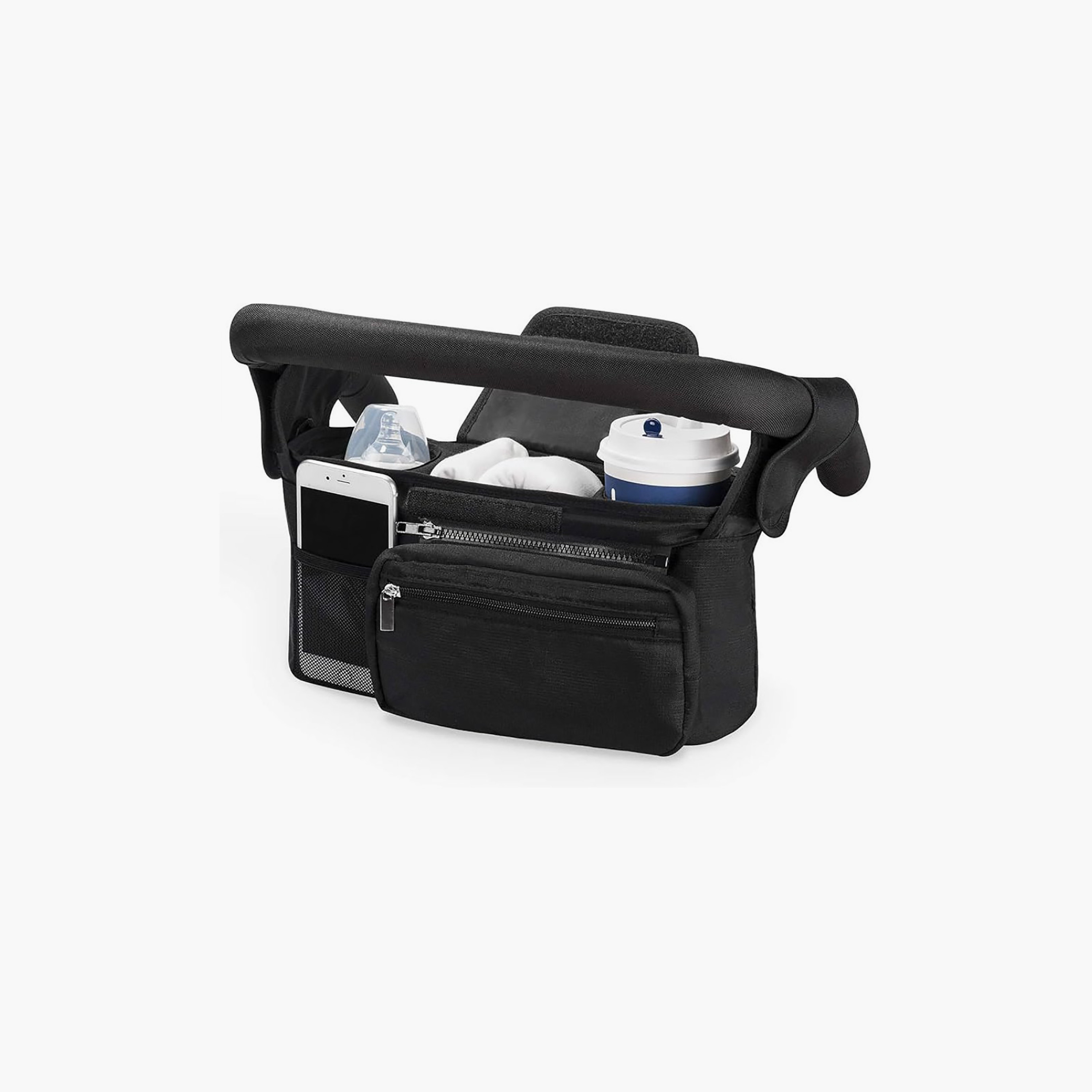 Momcozy Universal Stroller Organizer with Cup Holder Phone Bag & Shoulder Strap-baby-gear-strollersandprams-accessories-image-3