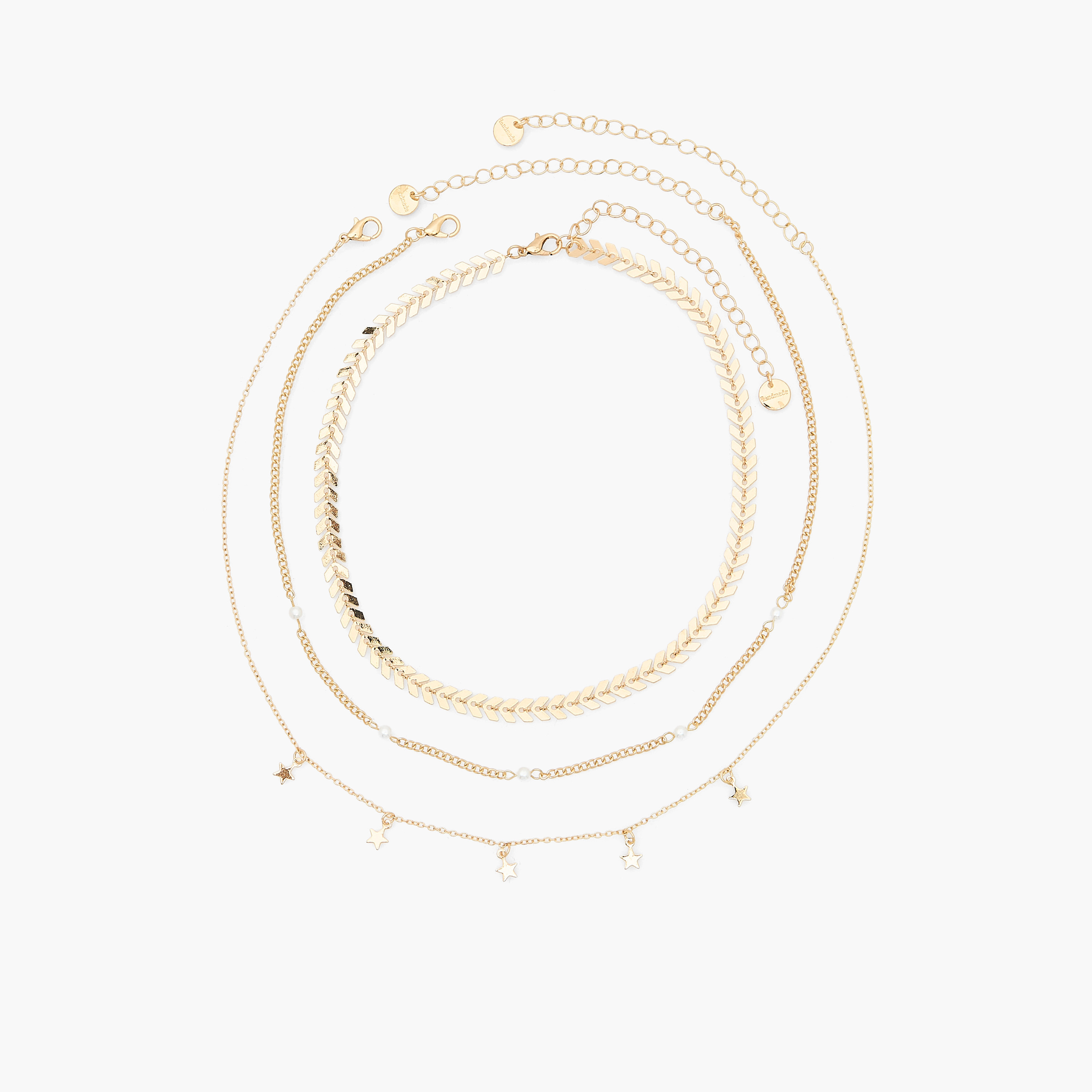 Set of 3 Gold Tone Necklace with Assorted Design-women-watchesandjewellery-jewellery-necklacesandpendants-image-1