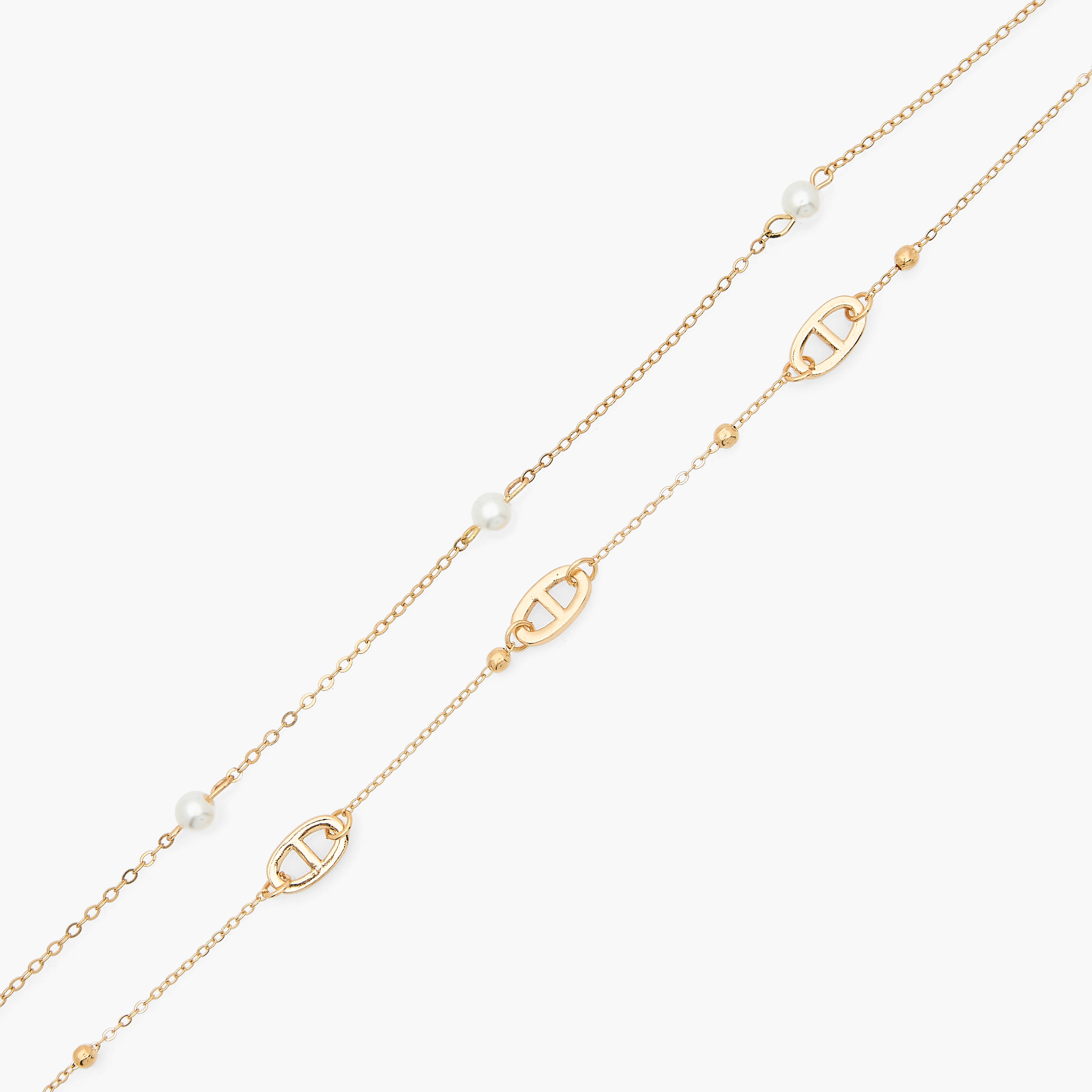 Set of 2 Gold Tone Necklace with Assorted Design-women-watchesandjewellery-jewellery-necklacesandpendants-image-4