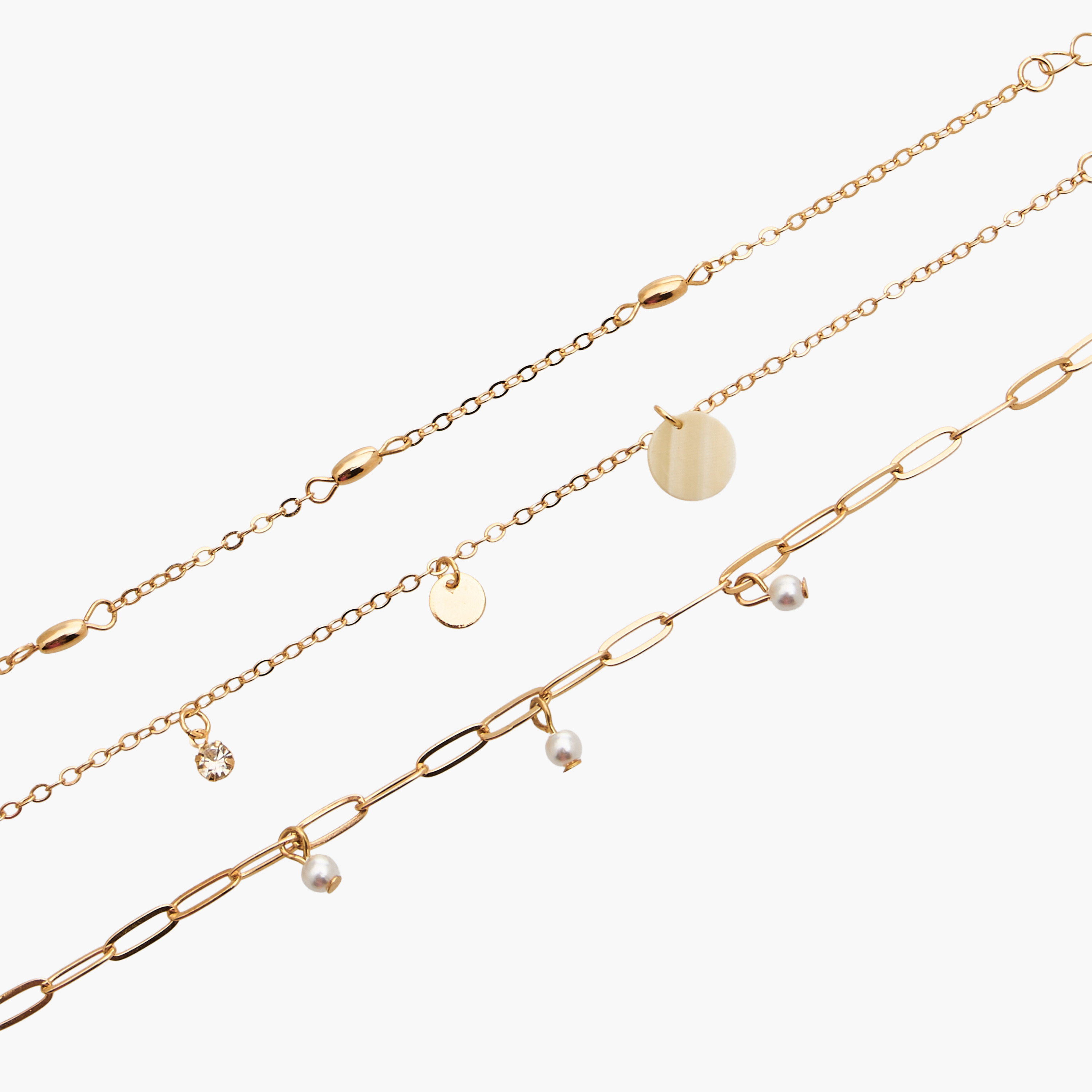 أساور بلون ذهبي ودلايات - عبوة 3 قطع-women-watchesandjewellery-jewellery-banglesandbracelets-image-8