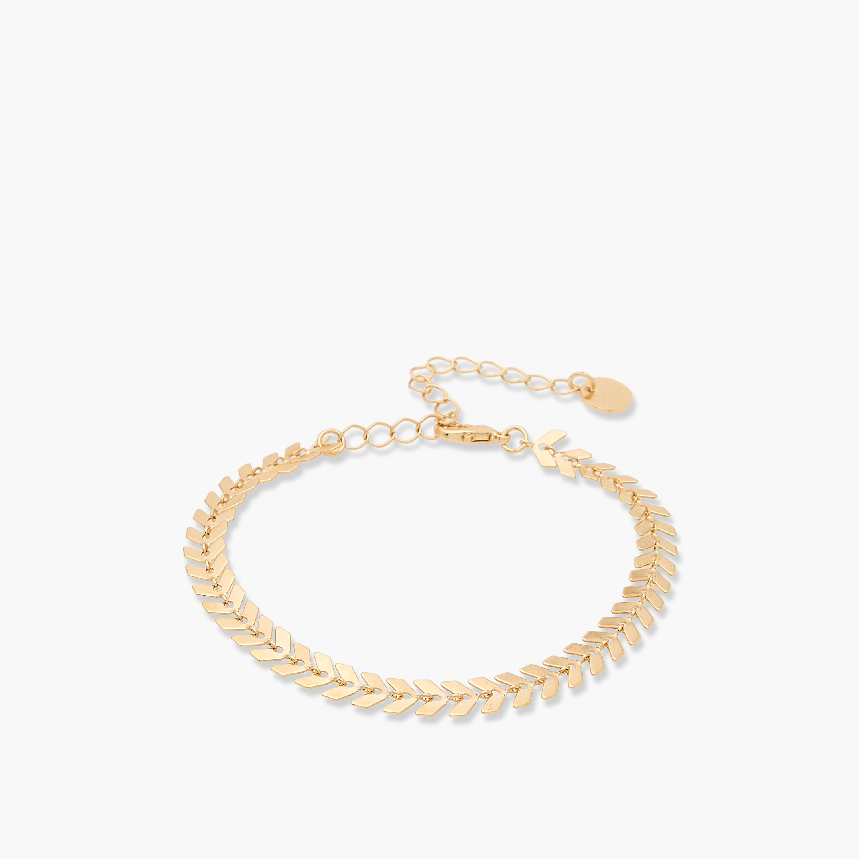 طقم أساور بتصميم سلسلة بلون ذهبي - 4 قطع-women-watchesandjewellery-jewellery-banglesandbracelets-image-2