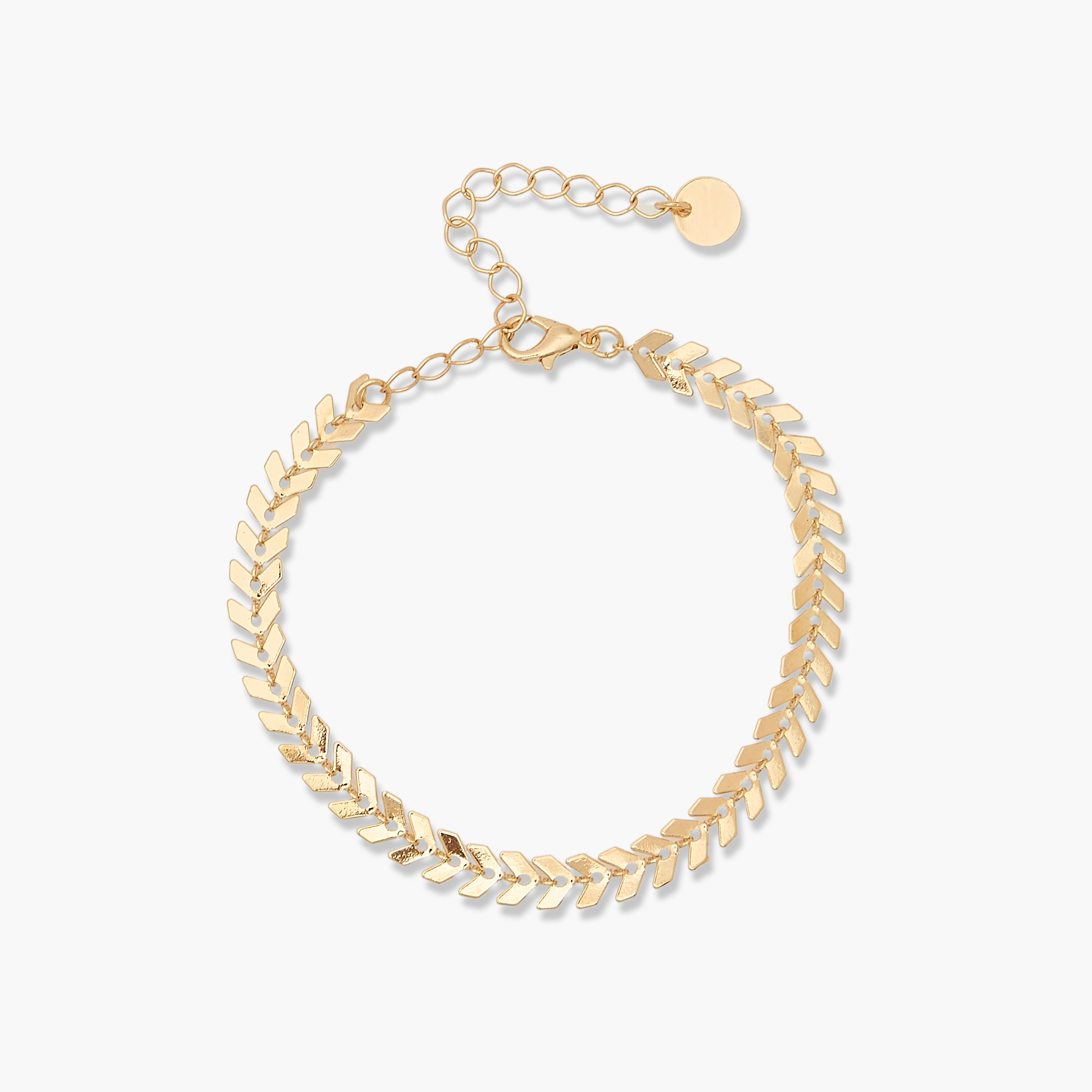 طقم أساور بتصميم سلسلة بلون ذهبي - 4 قطع-women-watchesandjewellery-jewellery-banglesandbracelets-image-6
