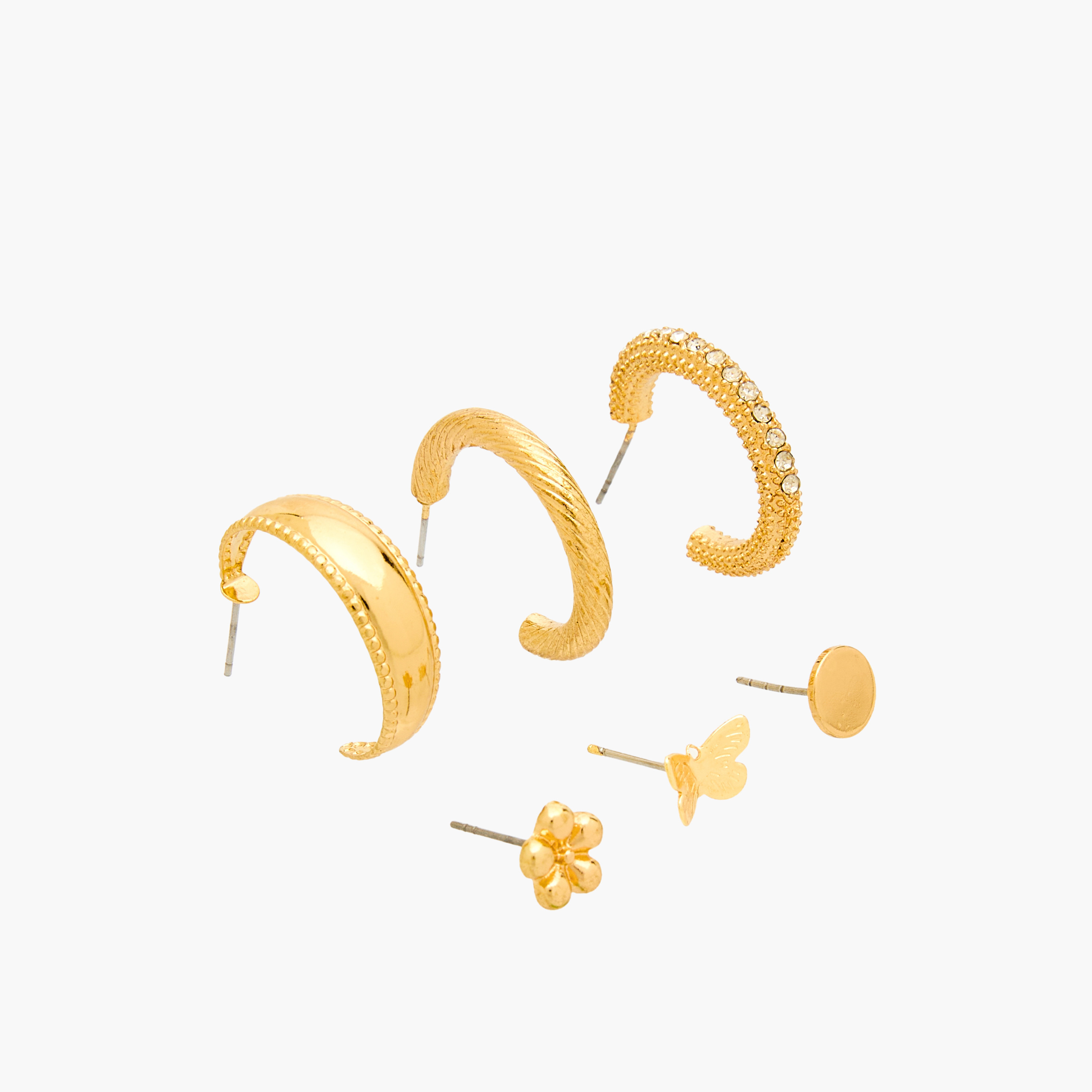 Pack of 6 - Assorted Earrings with Pushback Closure-women-watchesandjewellery-jewellery-earrings-image-2