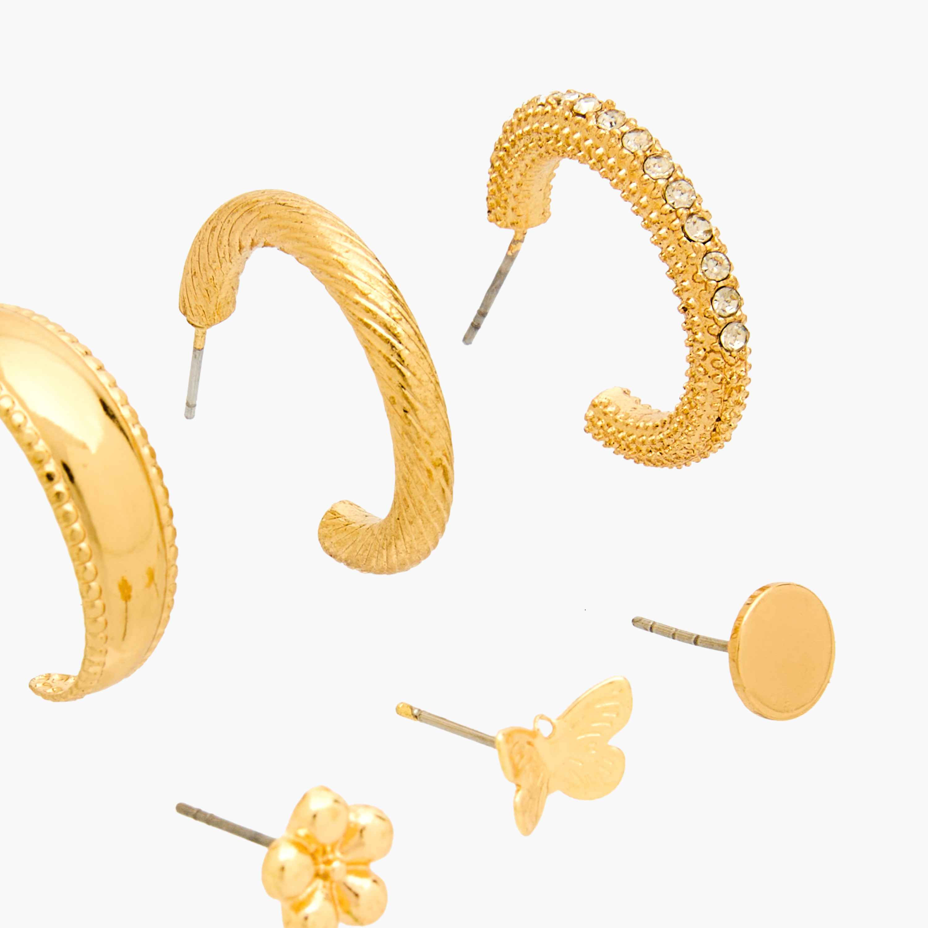 Pack of 6 - Assorted Earrings with Pushback Closure-women-watchesandjewellery-jewellery-earrings-image-3