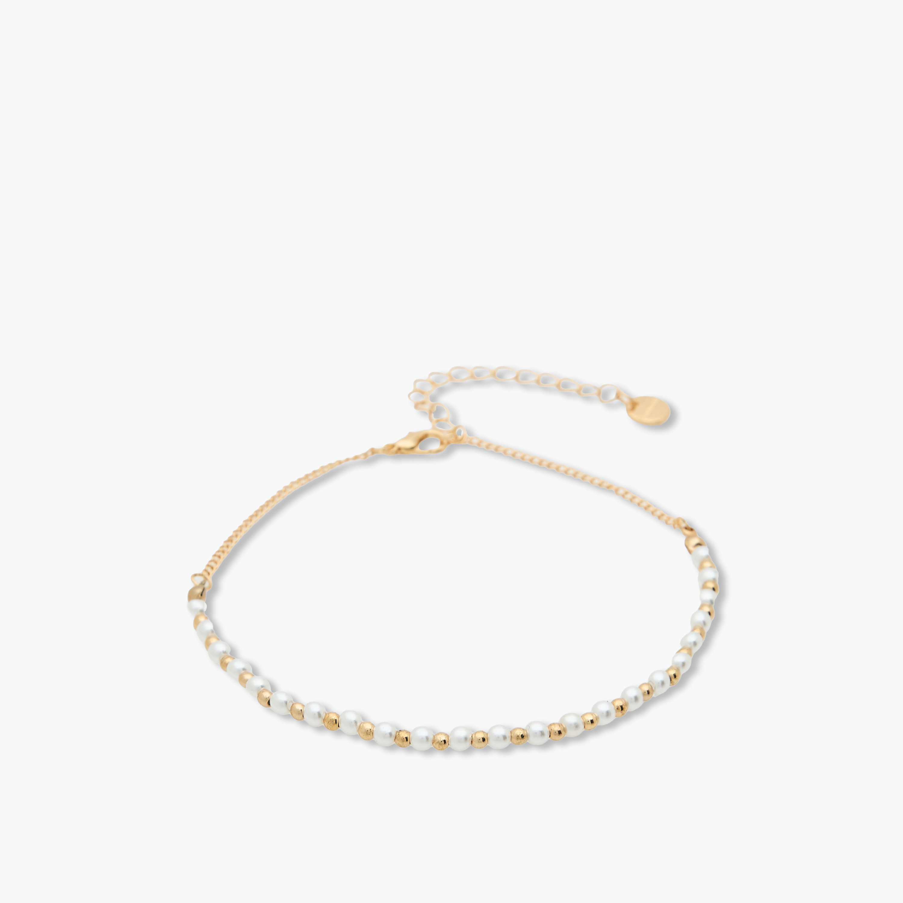 طقم أساور كاحل مزينة بلون ذهبي - 4 قطع-women-watchesandjewellery-jewellery-anklets-image-2