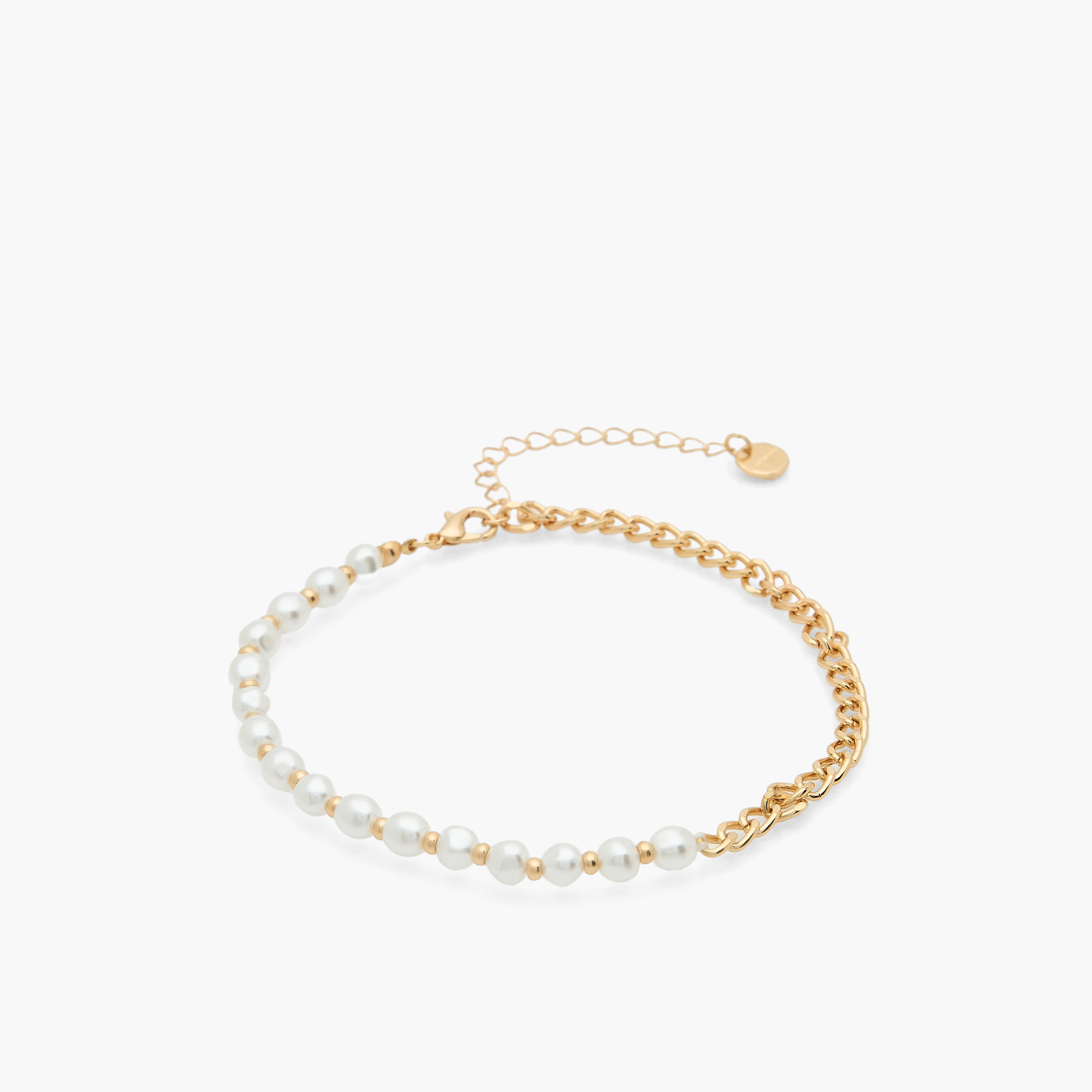 طقم أساور كاحل مزينة بلون ذهبي - 3 قطع-women-watchesandjewellery-jewellery-anklets-image-2