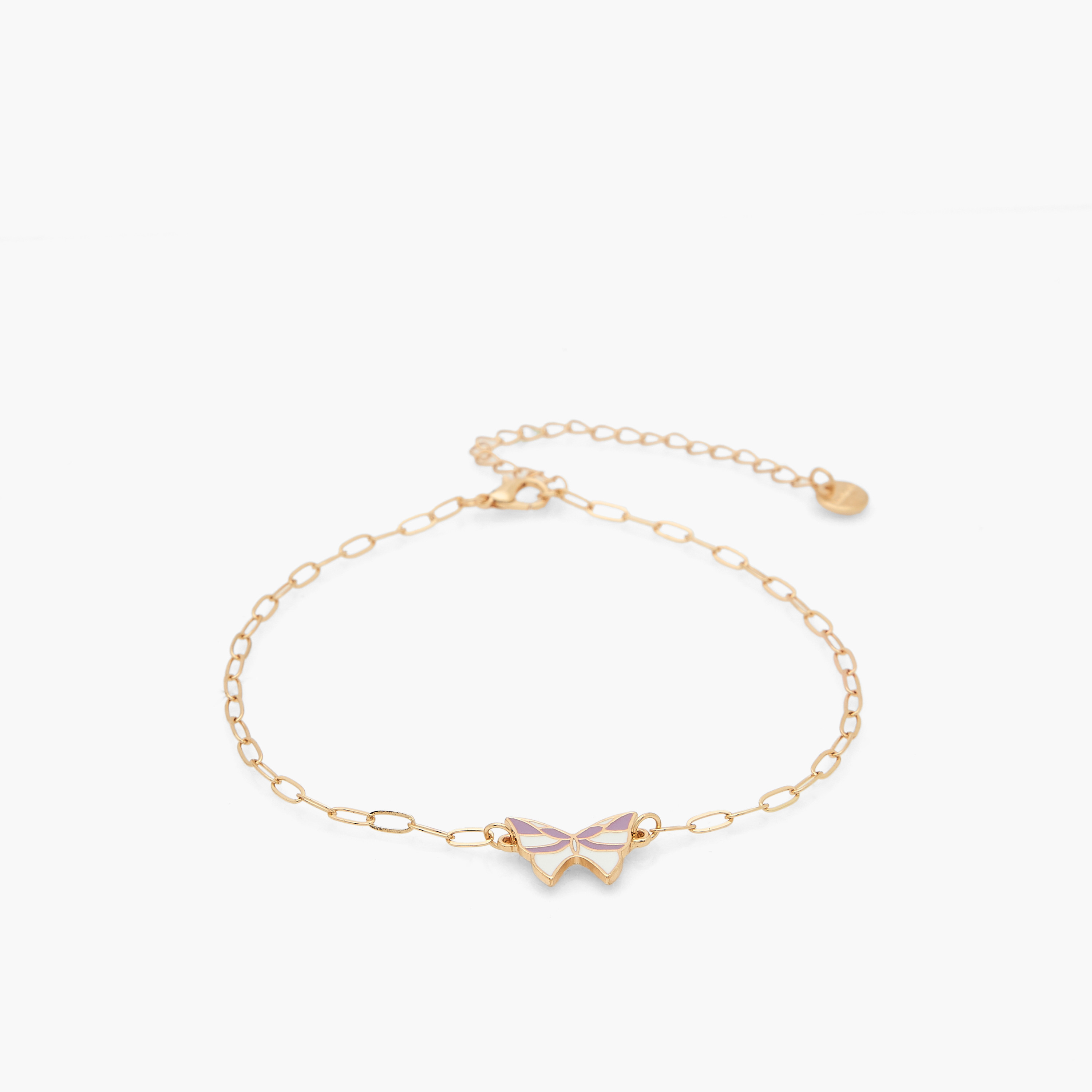 طقم أساور كاحل مزينة بلون ذهبي - 3 قطع-women-watchesandjewellery-jewellery-anklets-image-4