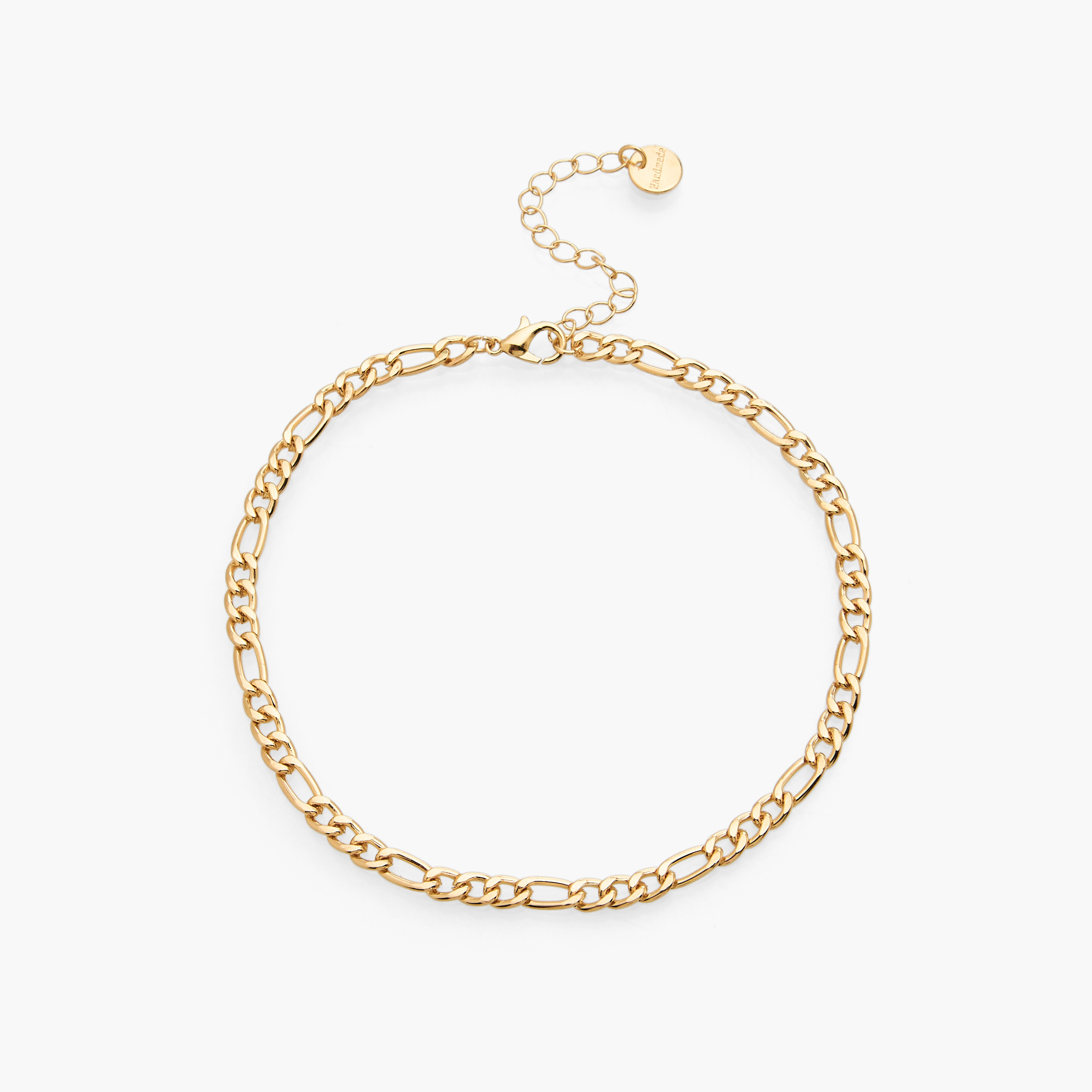 طقم خلخال بتصميم سلسلة باللون الذهبي - 5 قطع-women-watchesandjewellery-jewellery-anklets-image-11