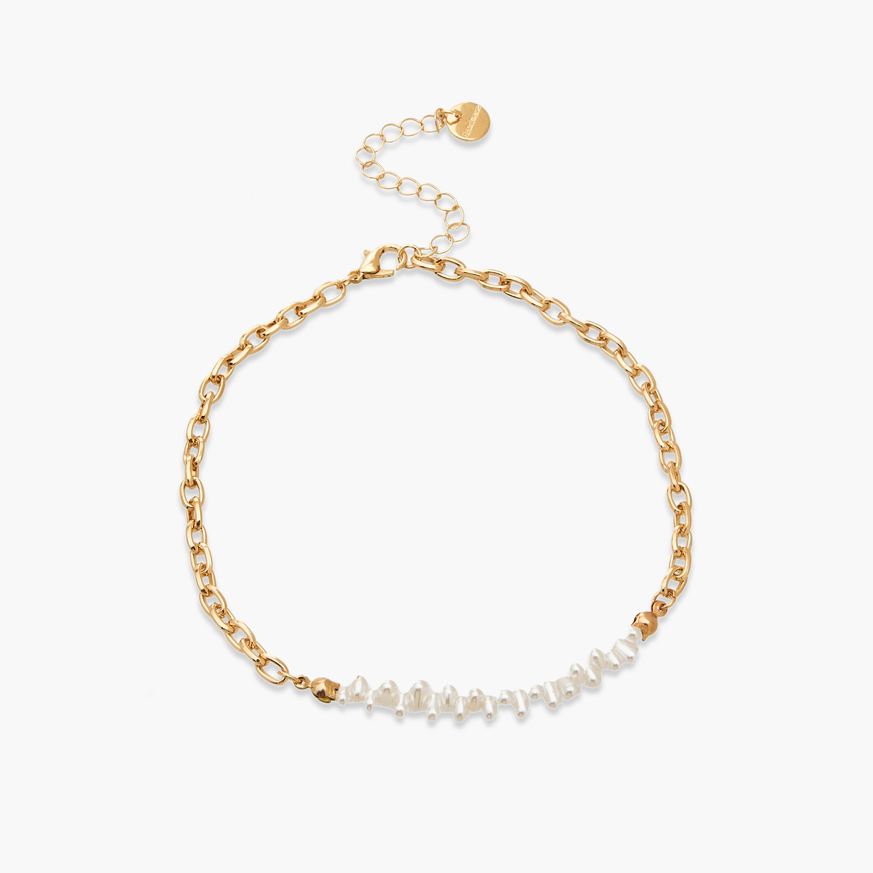 طقم خلخال بتصميم سلسلة باللون الذهبي - 5 قطع-women-watchesandjewellery-jewellery-anklets-image-9