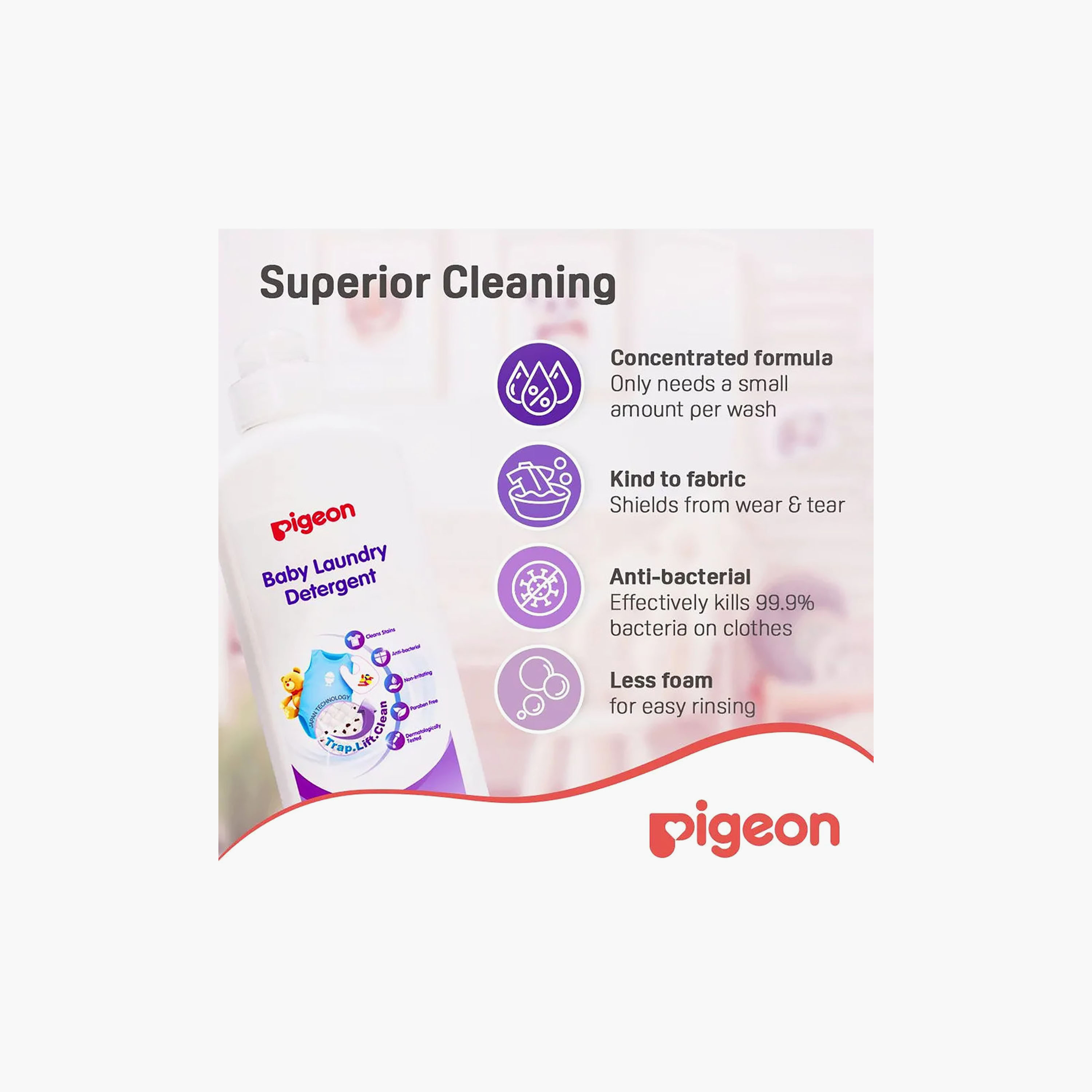 Pack of 2 Pigeon Liquid Laundry Detergent with Anti-Bacterial Formula-baby-feeding-cleaningliquids-image-3