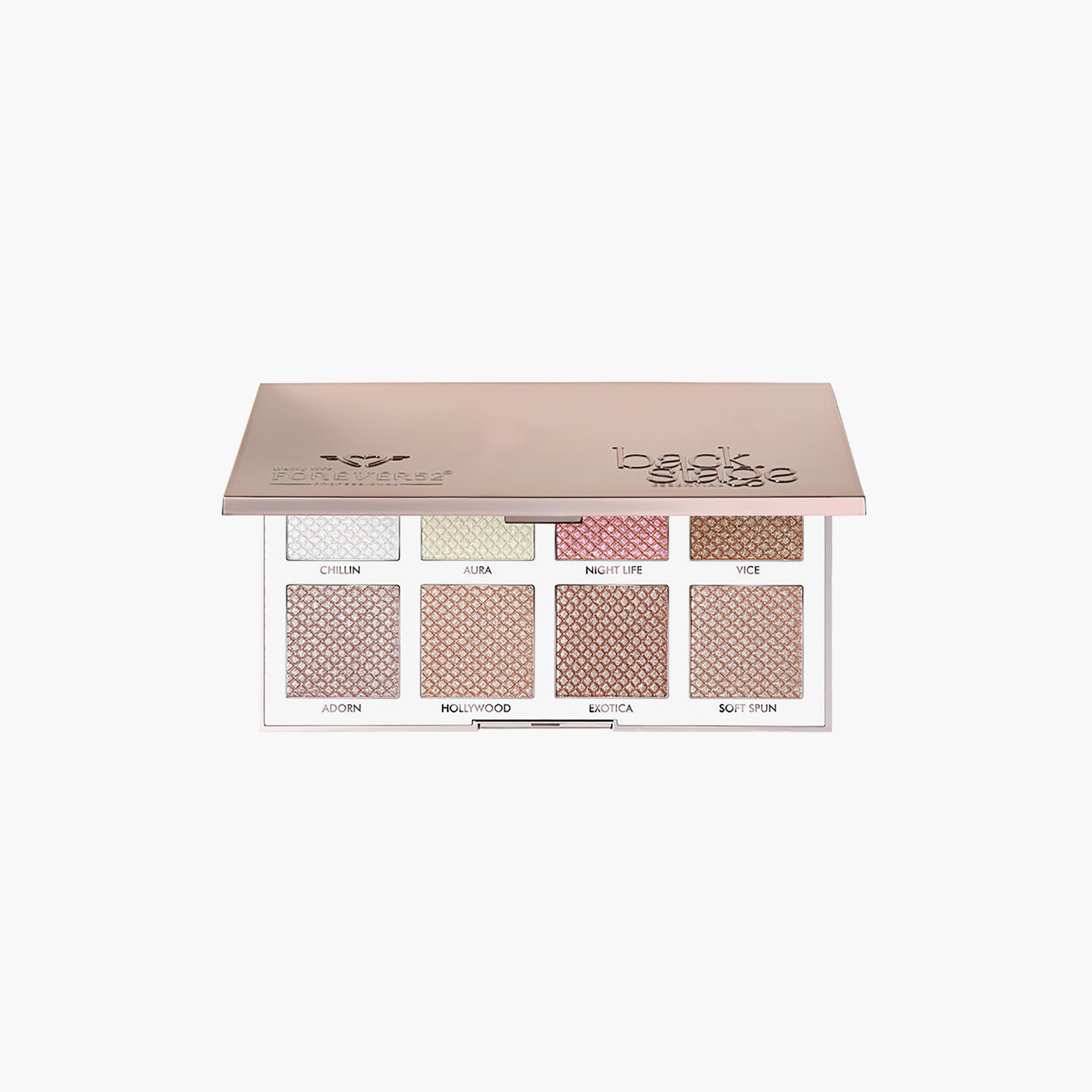 لوحة إضاءة الوجه الأساسية من فوريفر 52 باكستيج، 8 ألوان، 48 غرام-beautyandpersonalcare-makeup-face-highlighters-image-1
