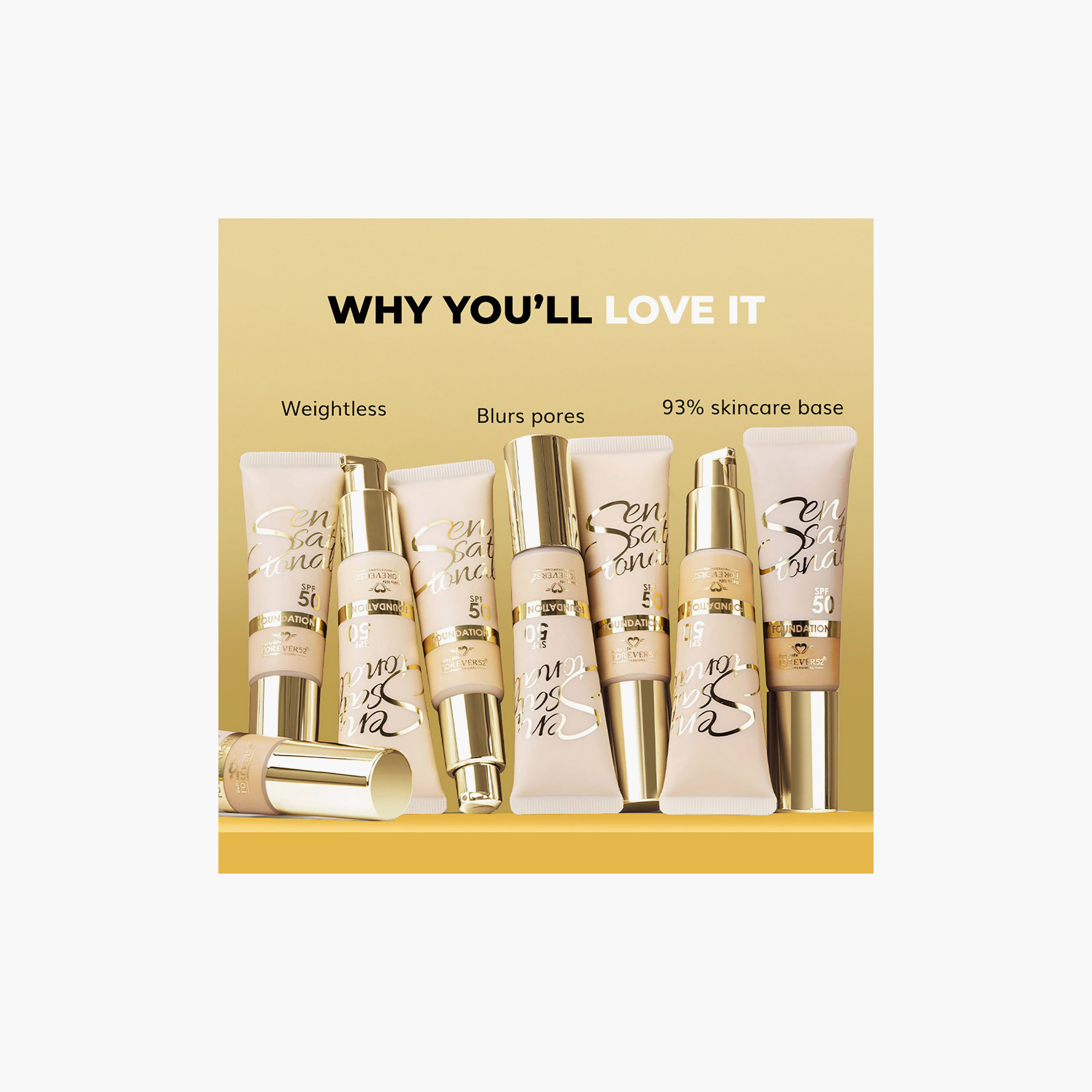 كريم أساس فوريفر 52 سينسيشنال بعامل حماية من الشمس 50 - 30 غرام-beautyandpersonalcare-makeup-face-foundations-image-7