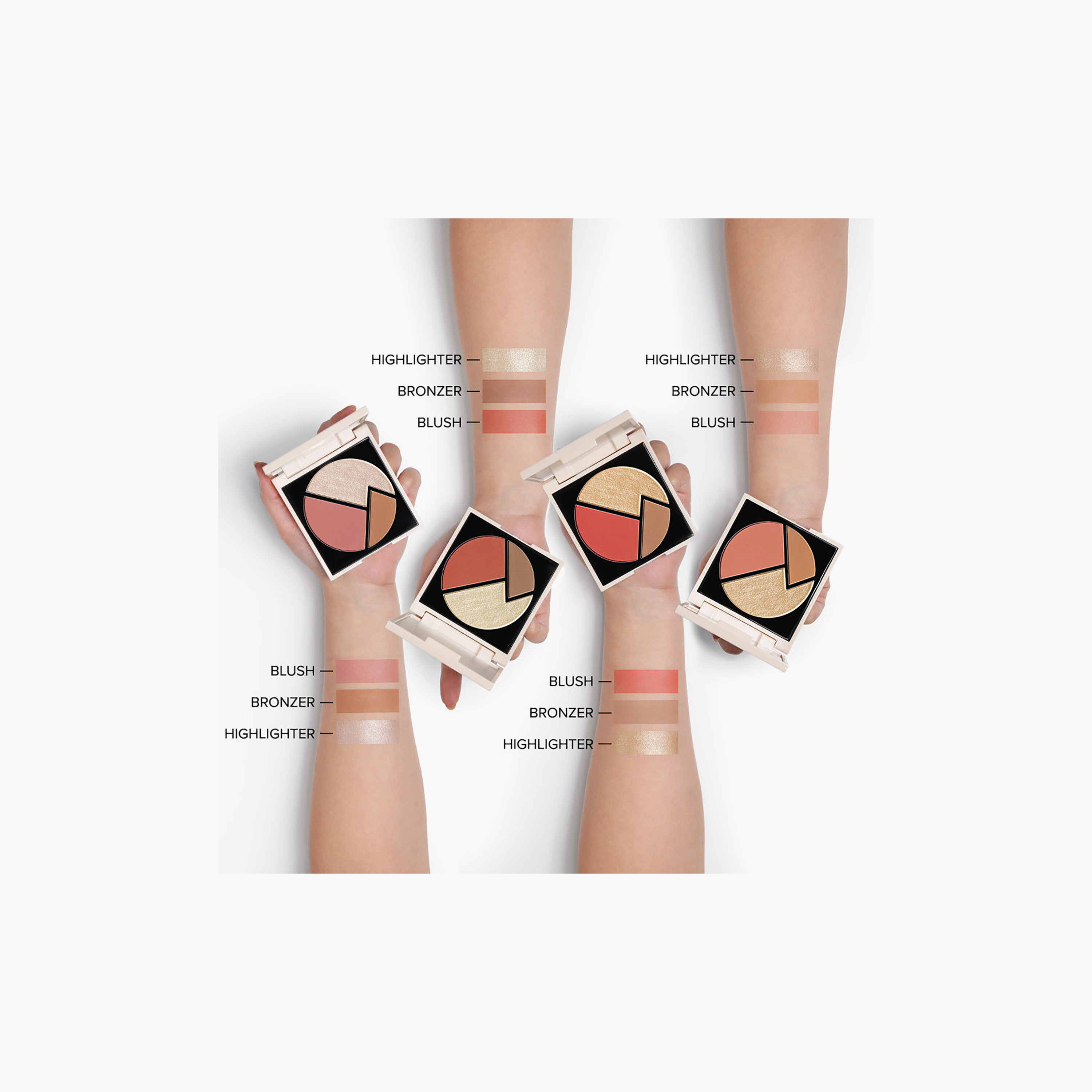 Character Trio Touch Bronze Blush-Highlight Palette 8.2gm-beautyandpersonalcare-makeup-face-highlighters-image-2