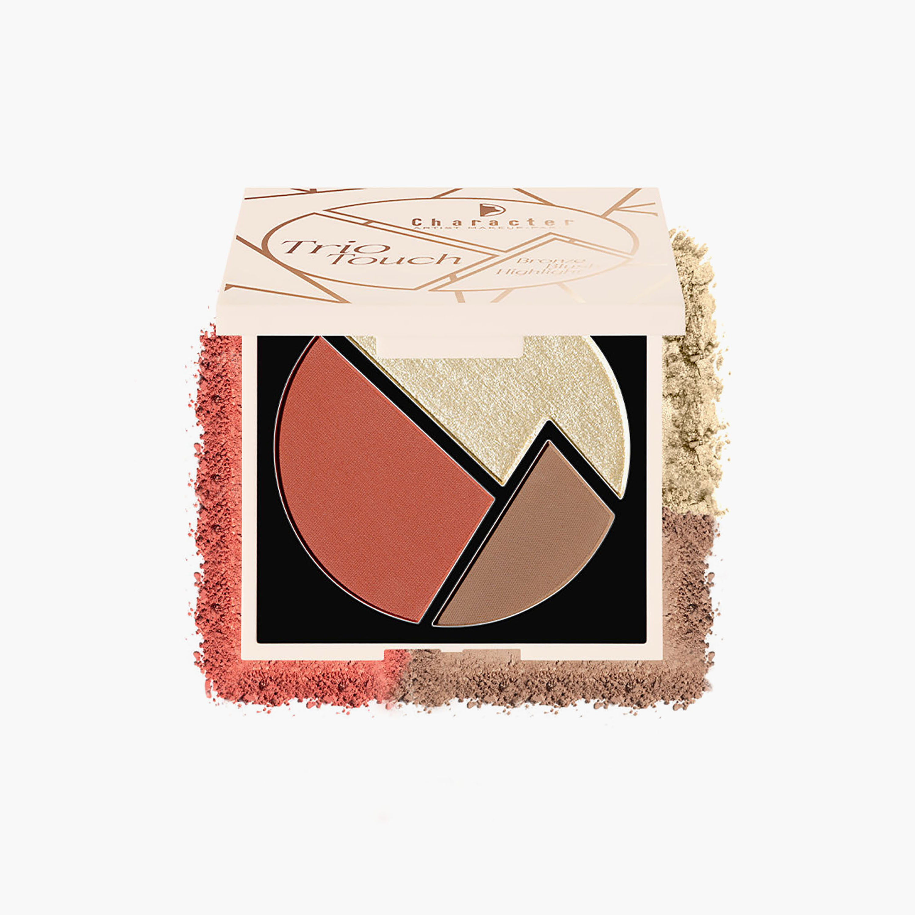 باليت أحمر الخدود والإضاءة الثلاثية من كاركتر تاتش برونز، 8.2 غرام-beautyandpersonalcare-makeup-face-highlighters-image-8