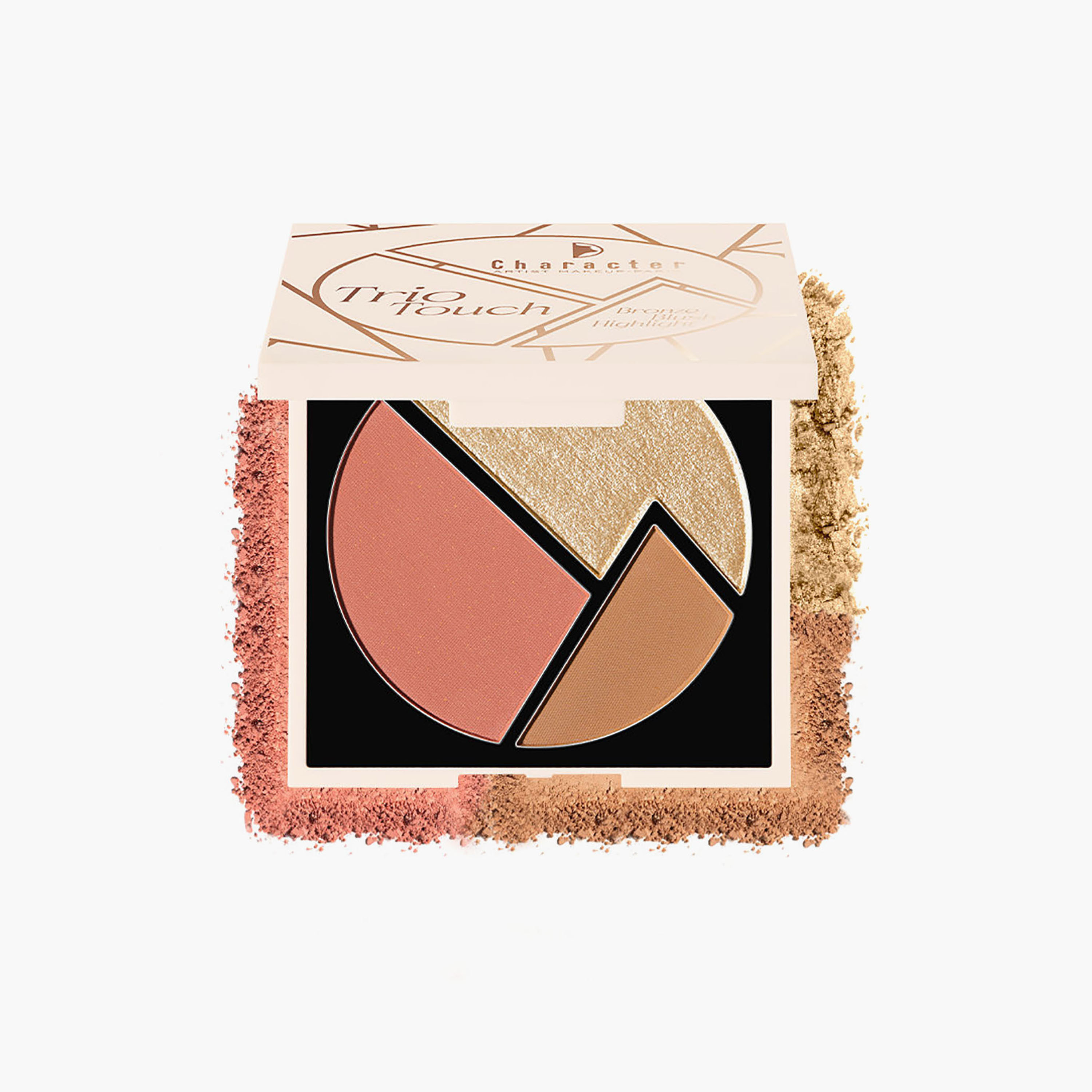 باليت أحمر الخدود والإضاءة الثلاثية من كاركتر تاتش برونز، 8.2 غرام-beautyandpersonalcare-makeup-face-highlighters-image-22