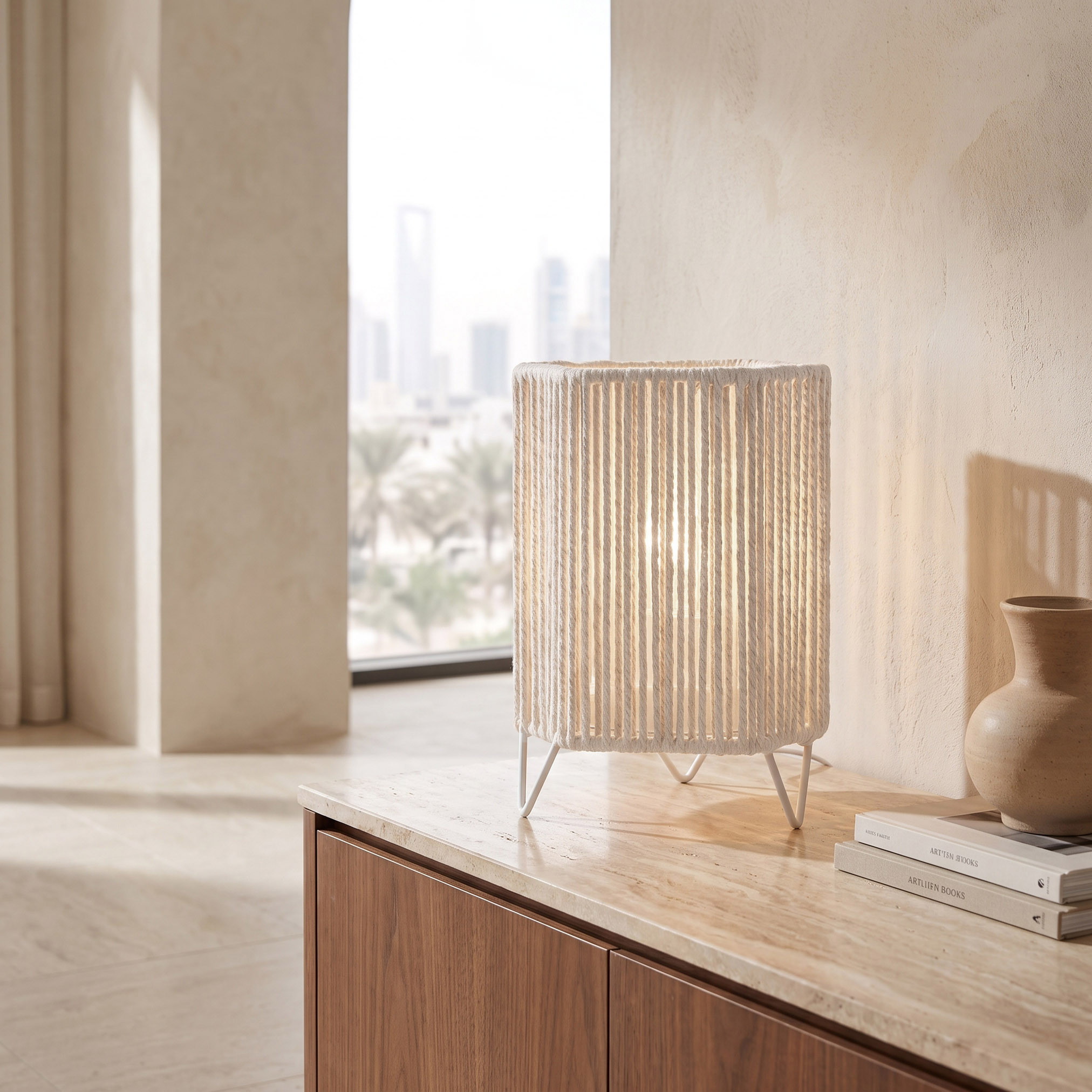 Decorative LED Lamp with Strings - 14x14x17 cm-household-lighting-tableanddesklamps-image-4