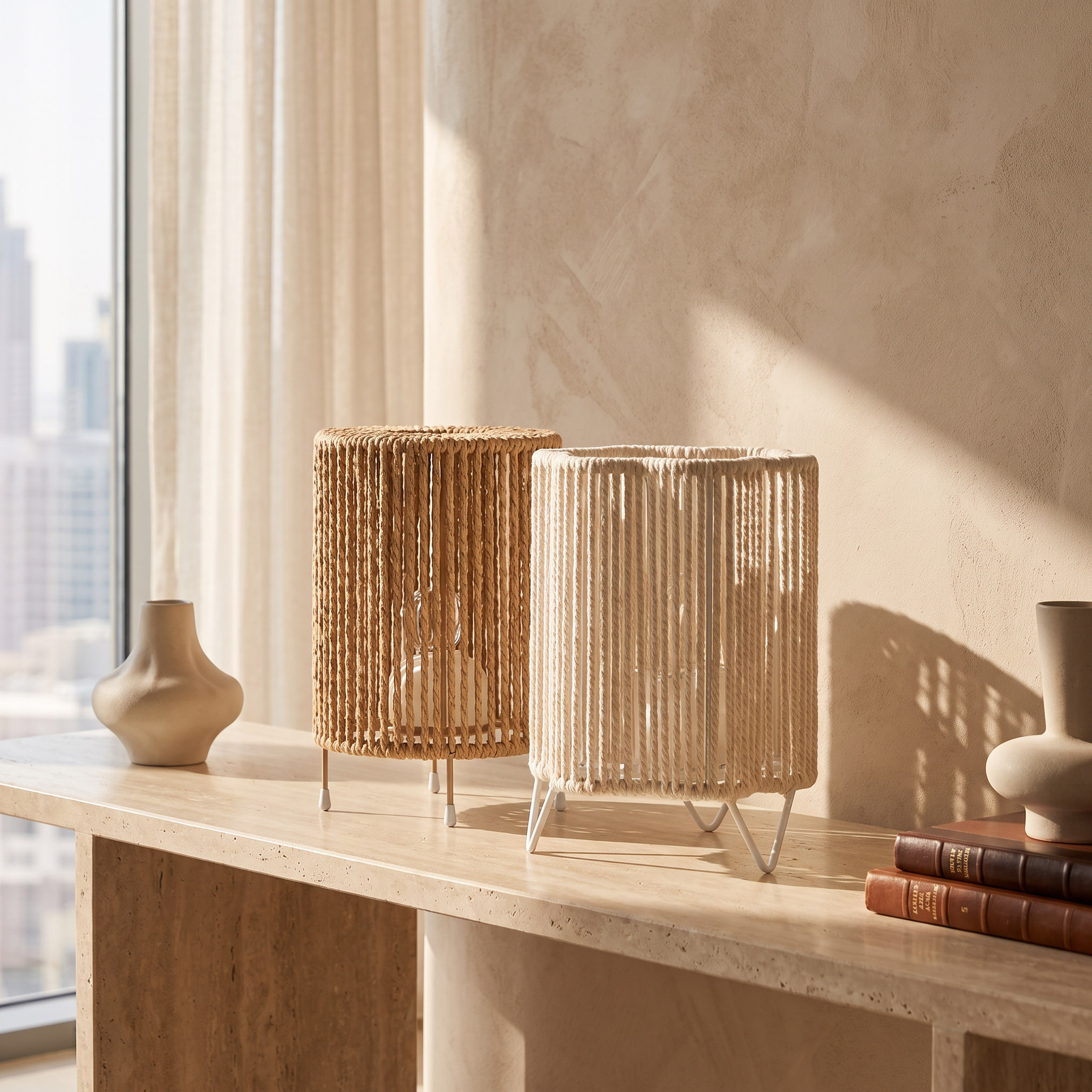 Decorative LED Lamp with Strings - 14x14x17 cm-household-lighting-tableanddesklamps-image-5