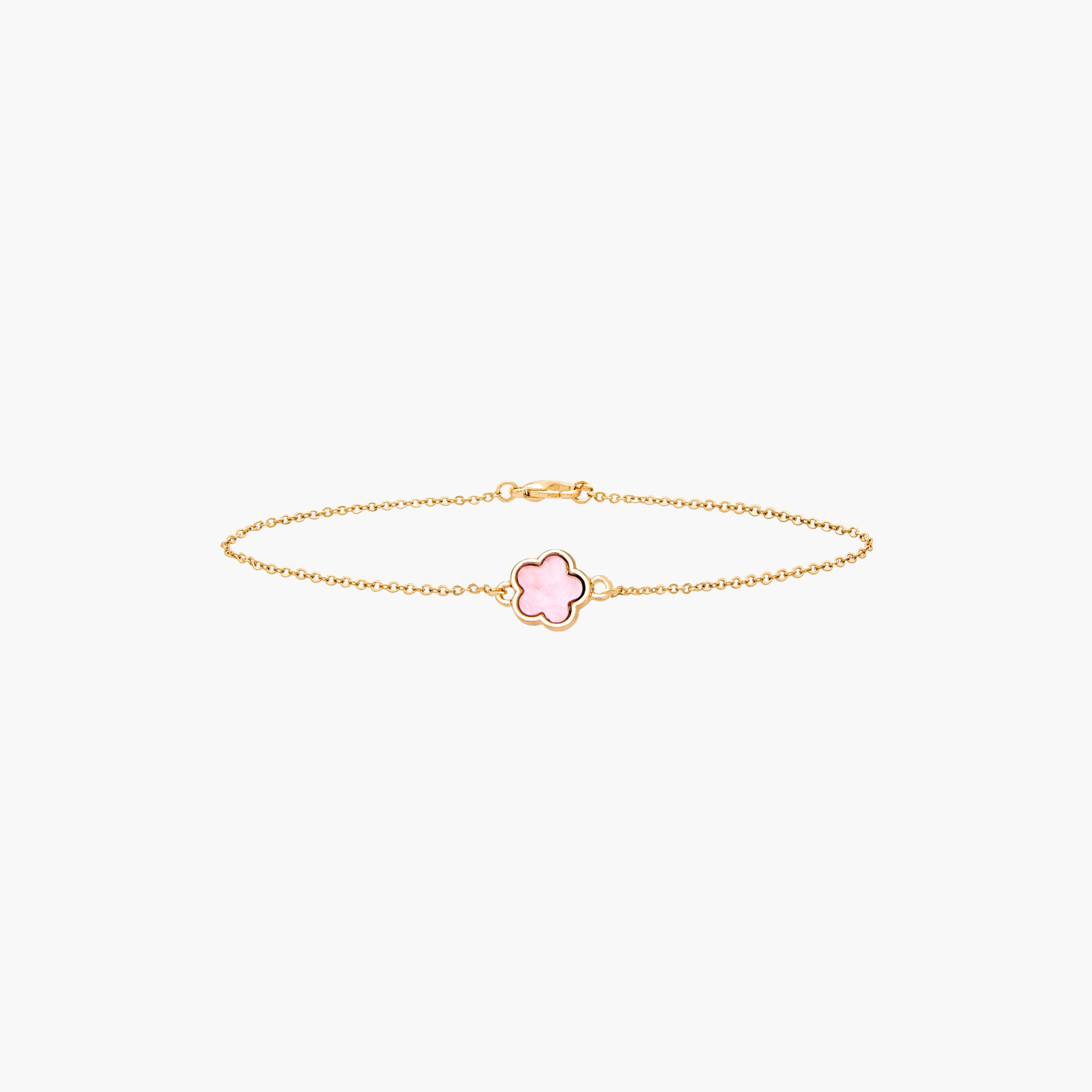 Metallic Clover Charm Bracelet-women-watchesandjewellery-jewellery-banglesandbracelets-image-1