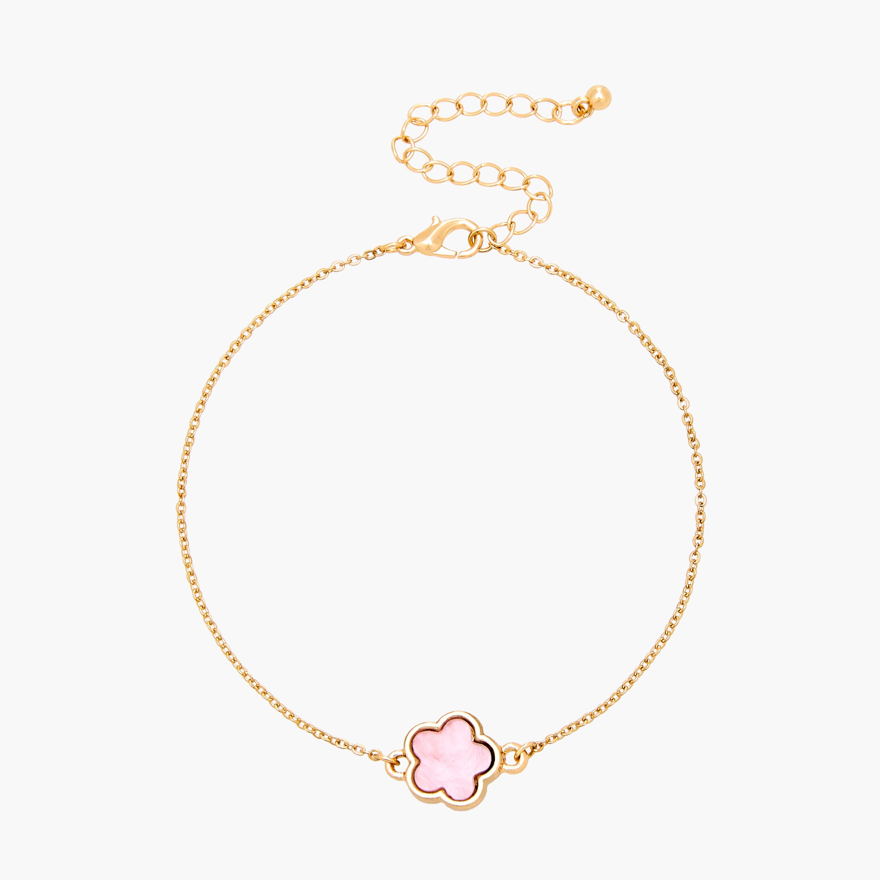 Metallic Clover Charm Bracelet-women-watchesandjewellery-jewellery-banglesandbracelets-image-2