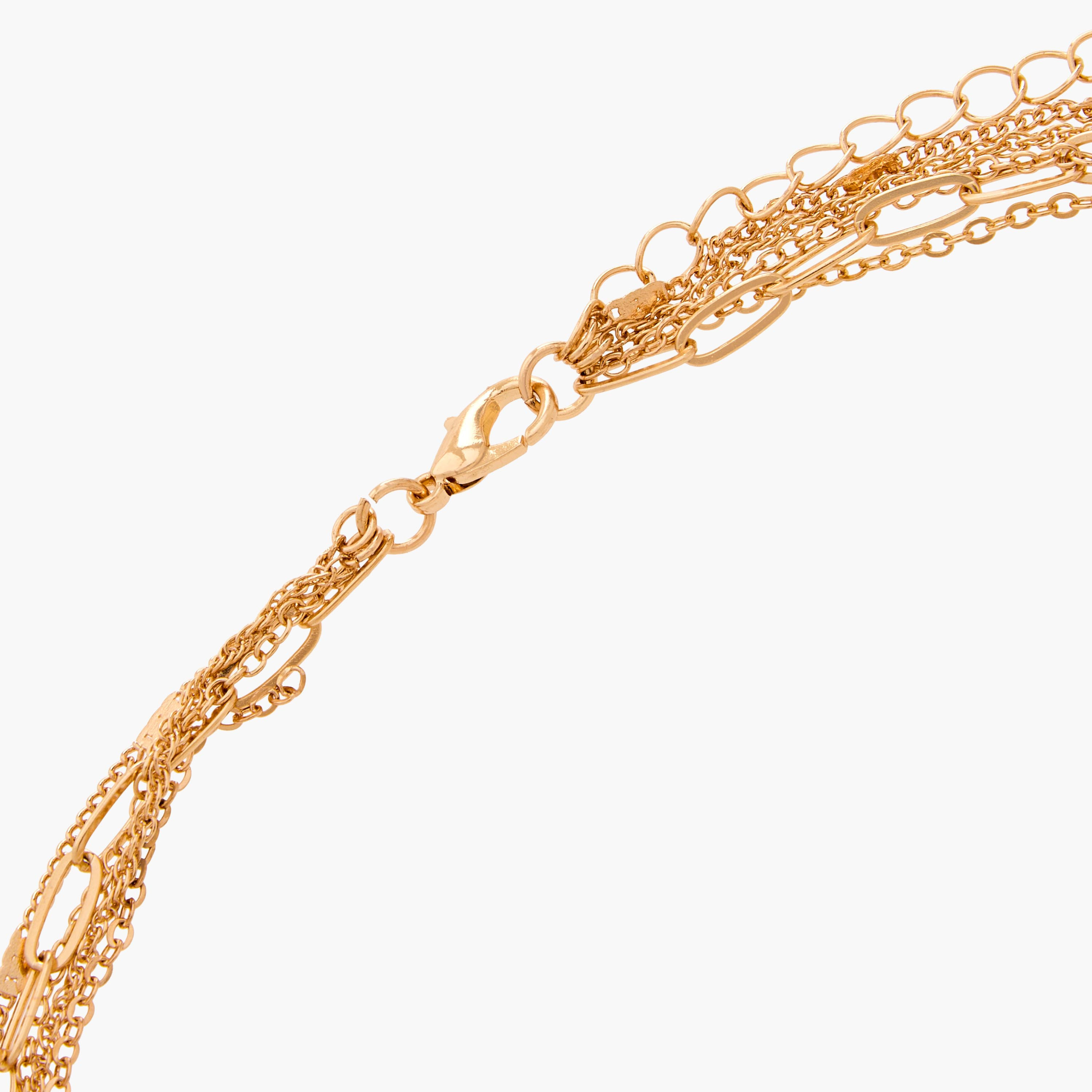 Gold Tone Layered Necklace with Pendant-women-watchesandjewellery-jewellery-necklacesandpendants-image-4