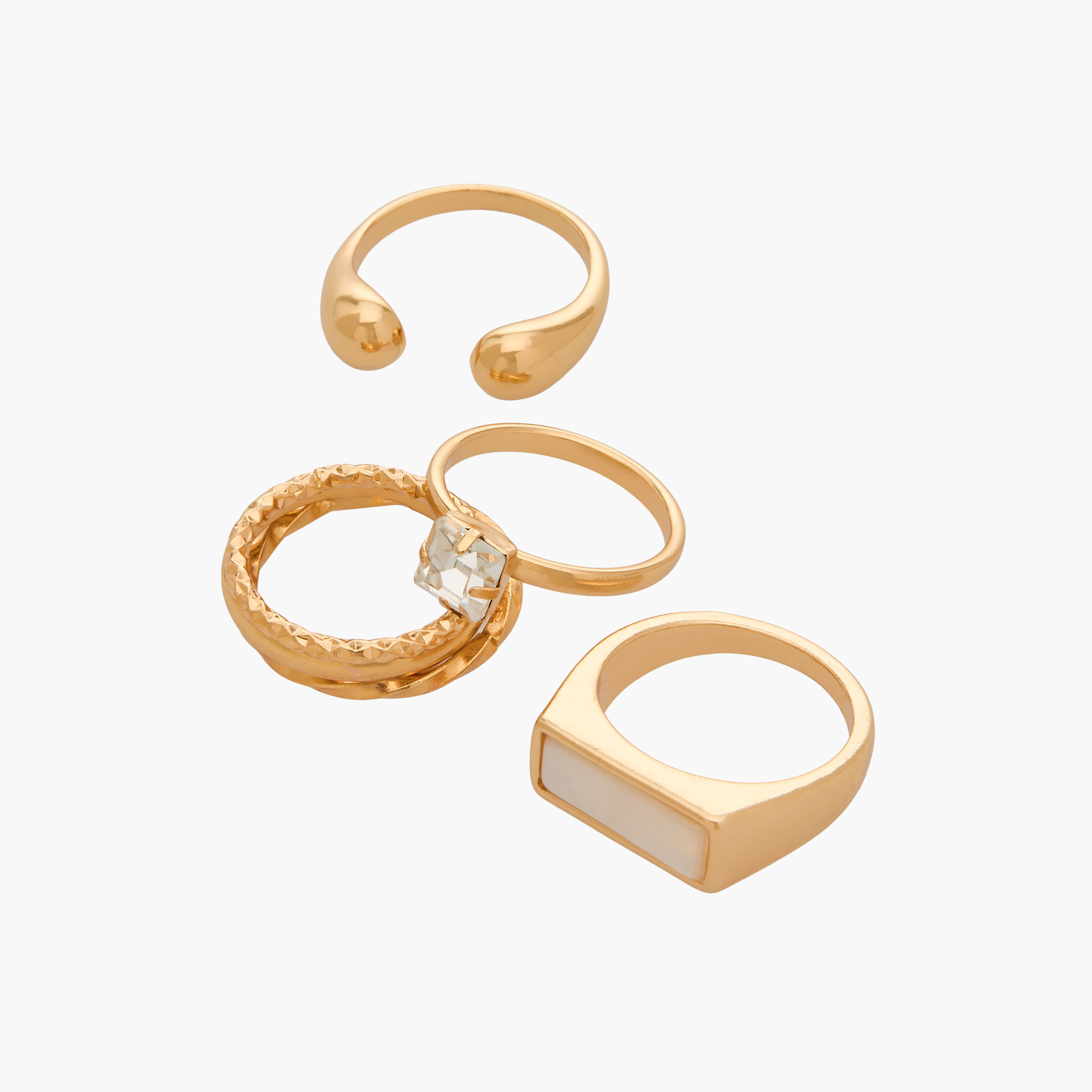 Set of 8 - Assorted Gold Tone Rings-women-watchesandjewellery-jewellery-rings-image-2