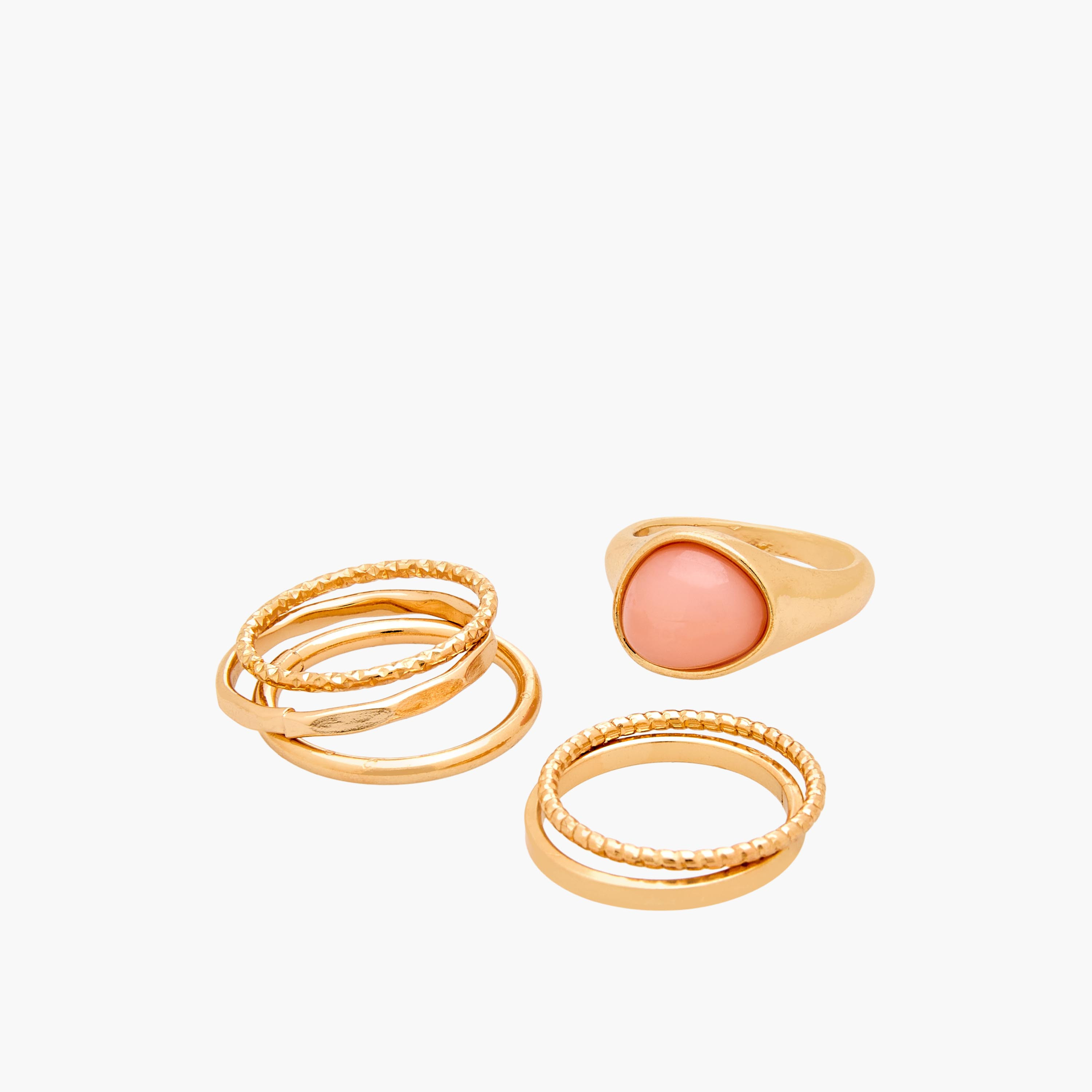 Set of 7 - Assorted Gold Tone Ring-women-watchesandjewellery-jewellery-rings-image-2