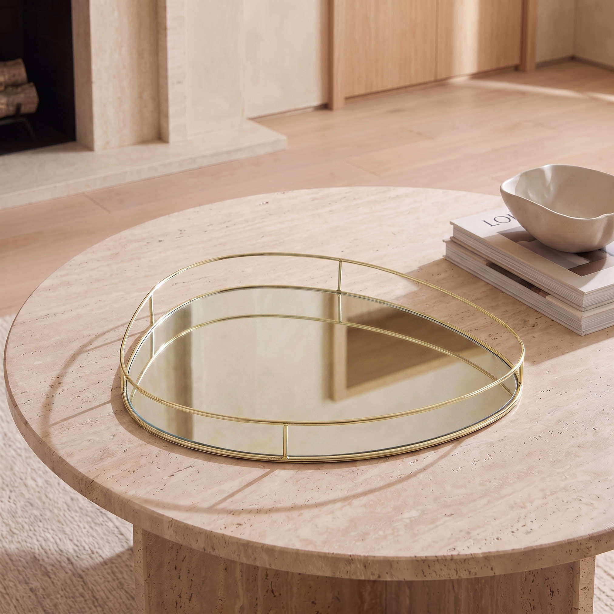 Decorative Glass Tray - 28 cm-household-decor-boxesandtrays-image-1