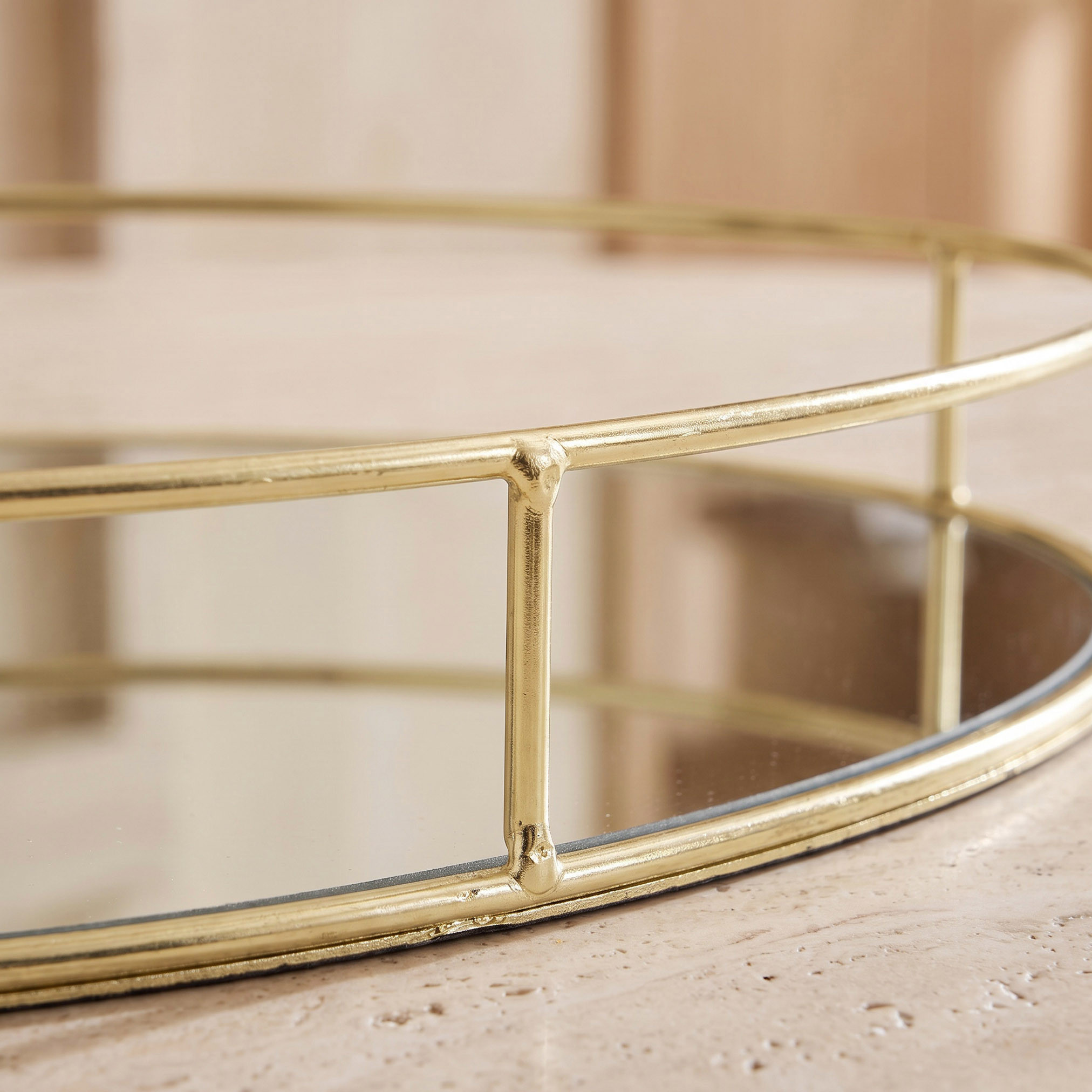 Decorative Glass Tray - 28 cm-household-decor-boxesandtrays-image-2