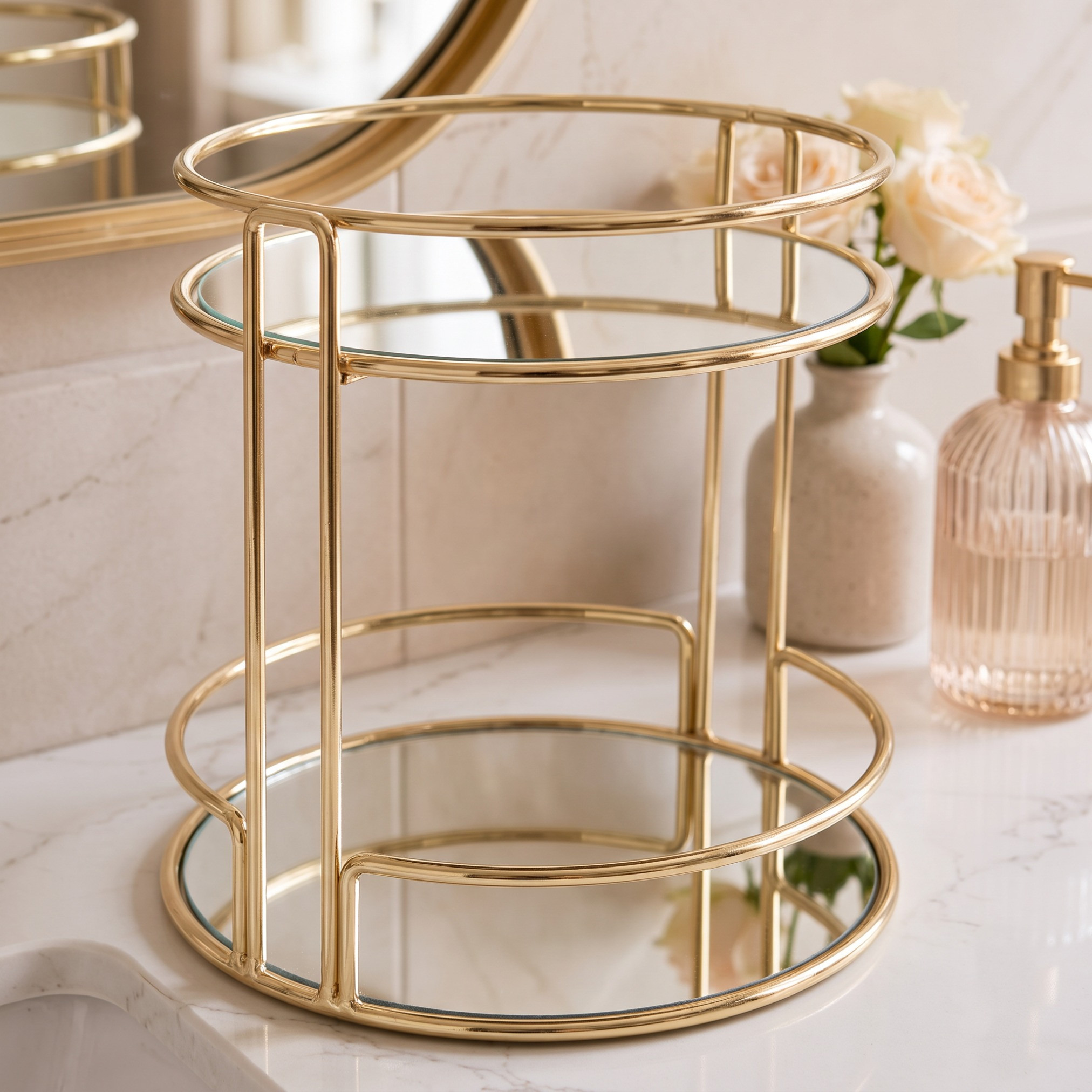 صينية تخزين زجاج بطابقين - 20 سم-household-storage-storagesolutions-storageboxesandbaskets-image-2