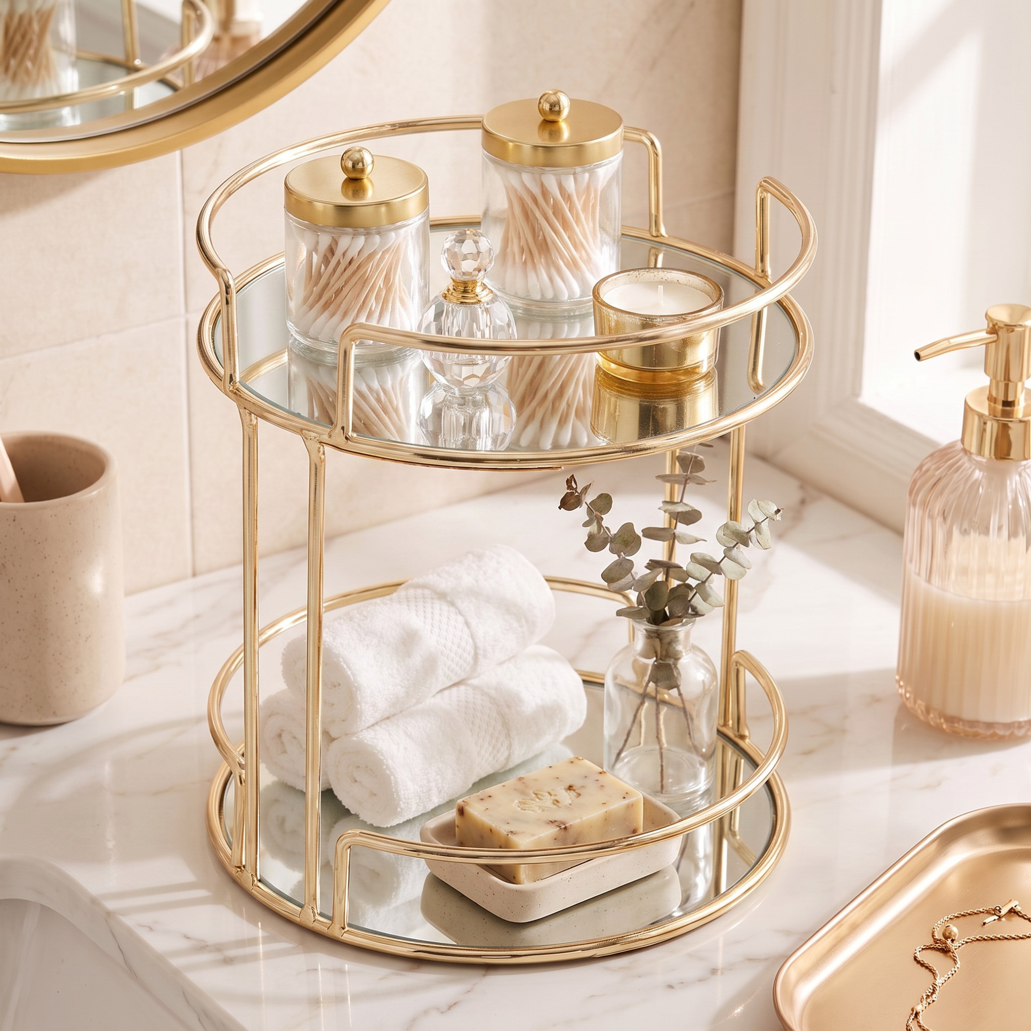 صينية تخزين زجاج بطابقين - 20 سم-household-storage-storagesolutions-storageboxesandbaskets-image-4