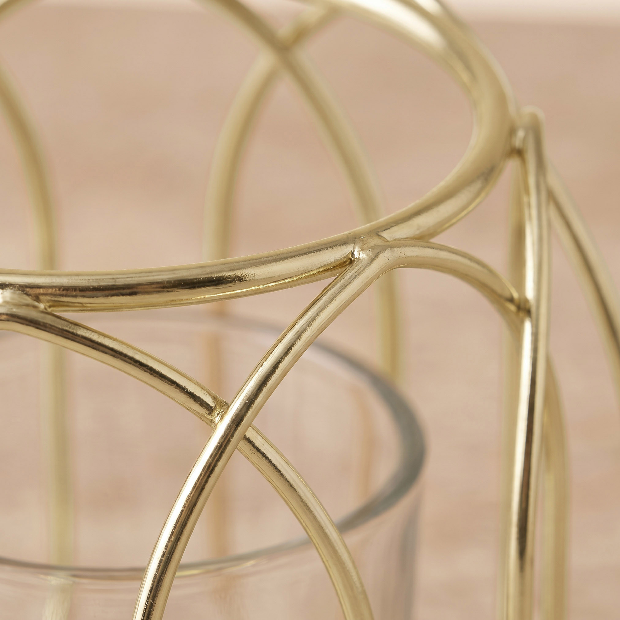 Decorative Candle Holder with Glass - 9x9x11 cm-household-decor-candleholdersandlanterns-image-3
