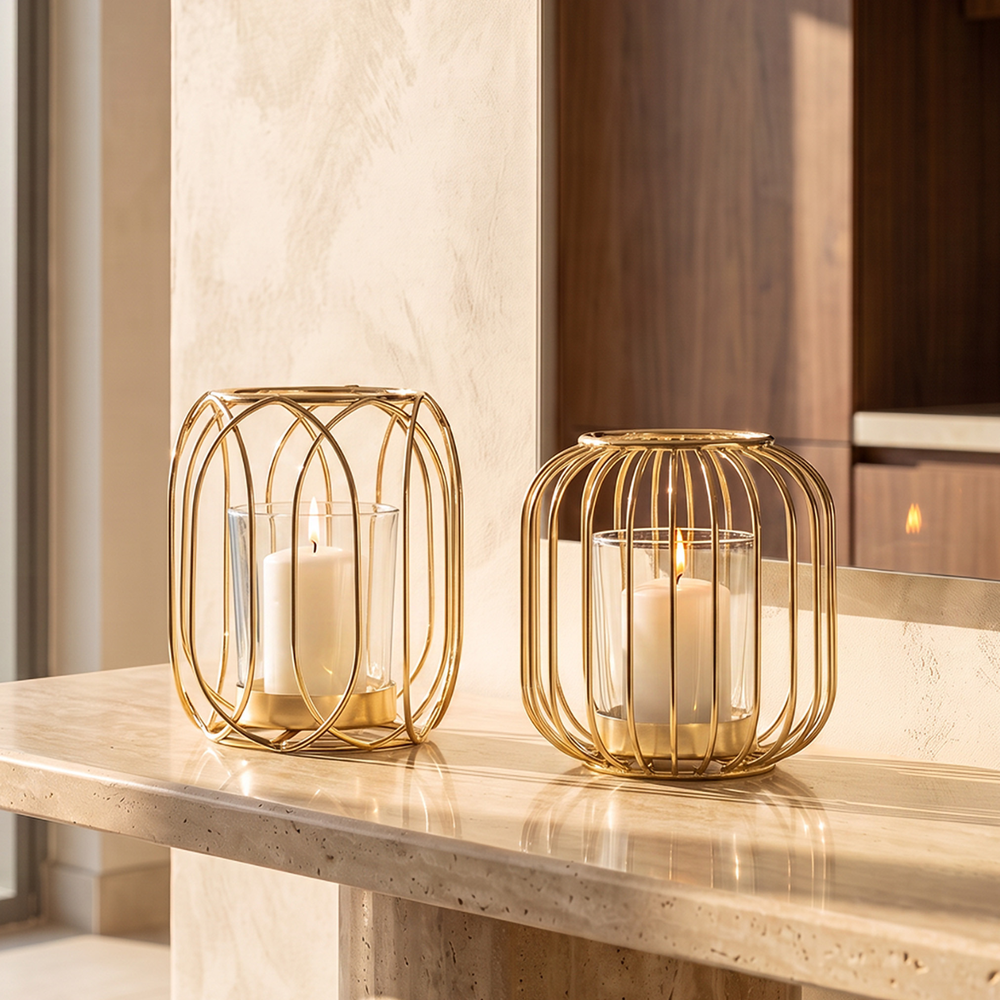 Decor Candle Holder with Glass - 11 cm-household-decor-candleholdersandlanterns-image-5