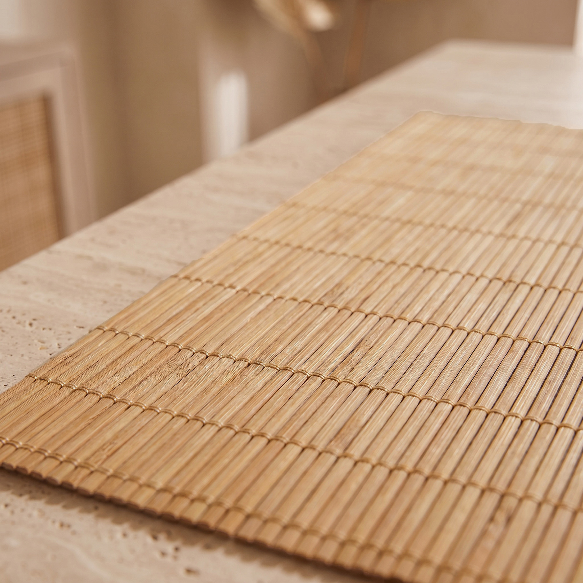 طقم لبادات صحون خيزران 4 قطع - 30x40 سم-household-dining-tablelinen-placemats-image-3