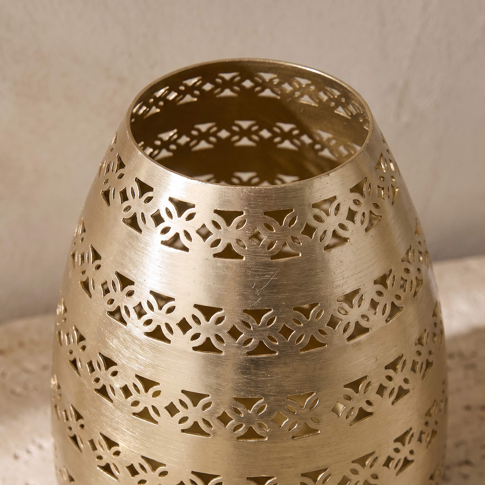 Decorative Floral Cutwork Vase - 21 cm-household-decor-vasesandbowls-image-2
