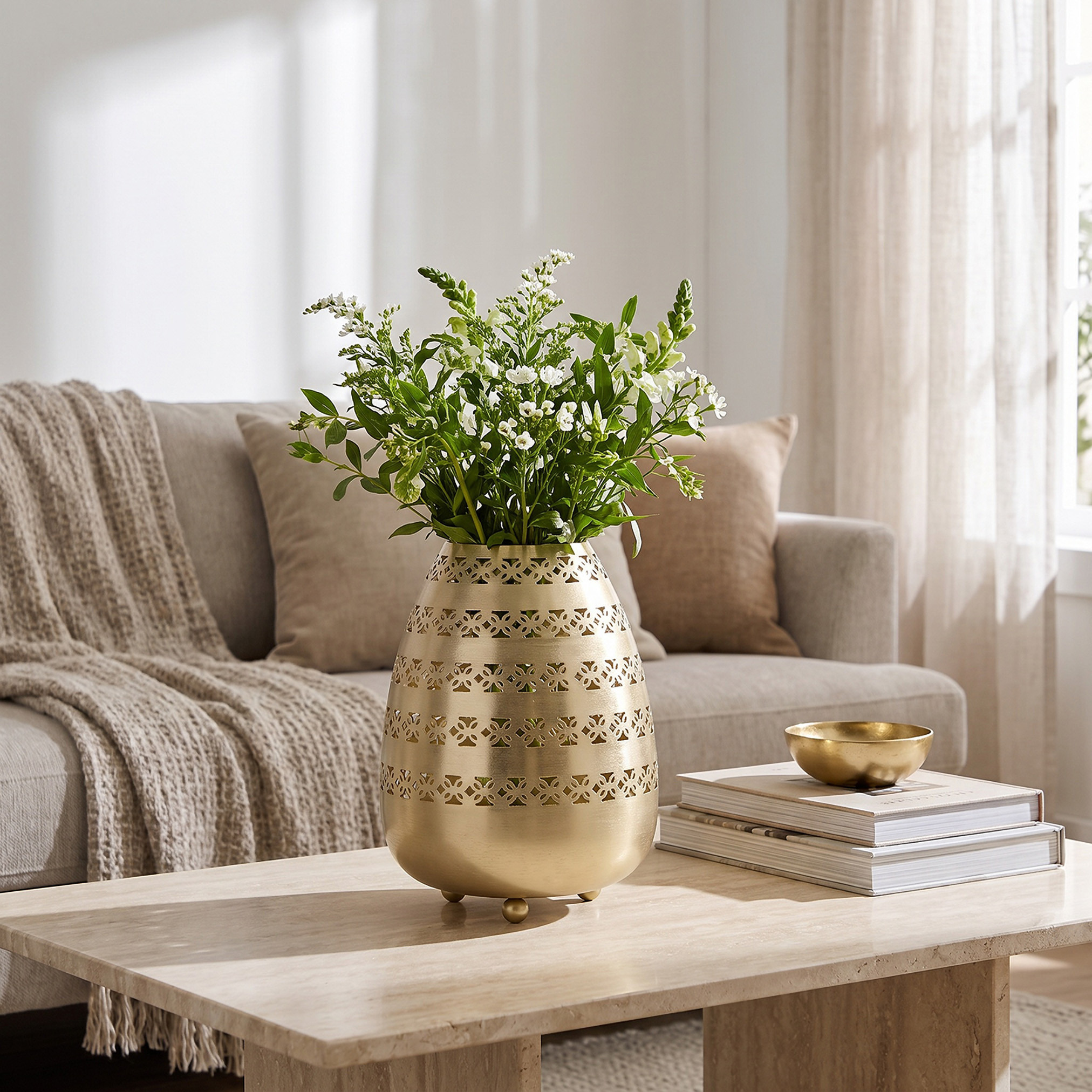 Decorative Floral Cutwork Vase - 21 cm-household-decor-vasesandbowls-image-4