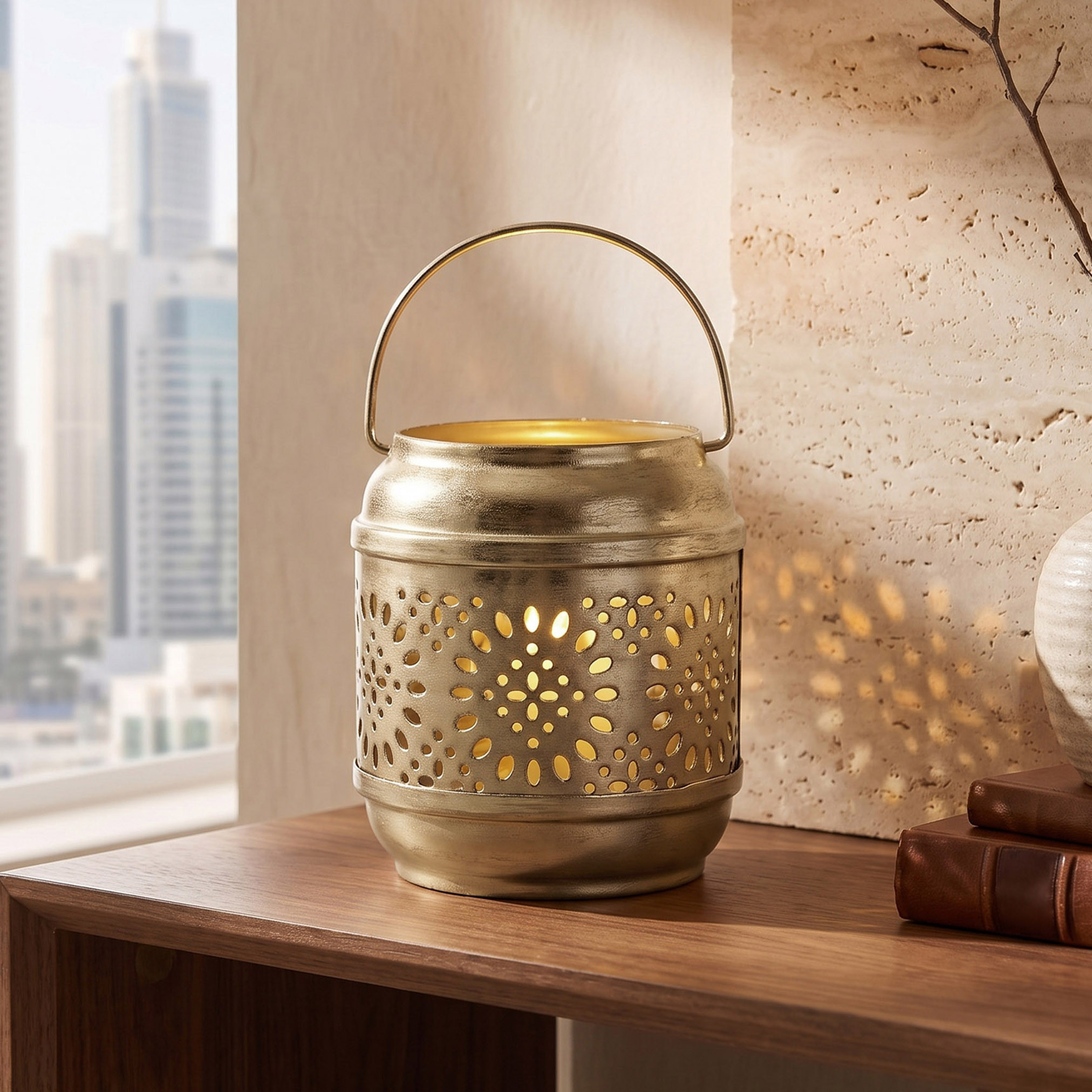 Decorative Metal Tealight Holder - 9 cm-household-lighting-tableanddesklamps-image-4