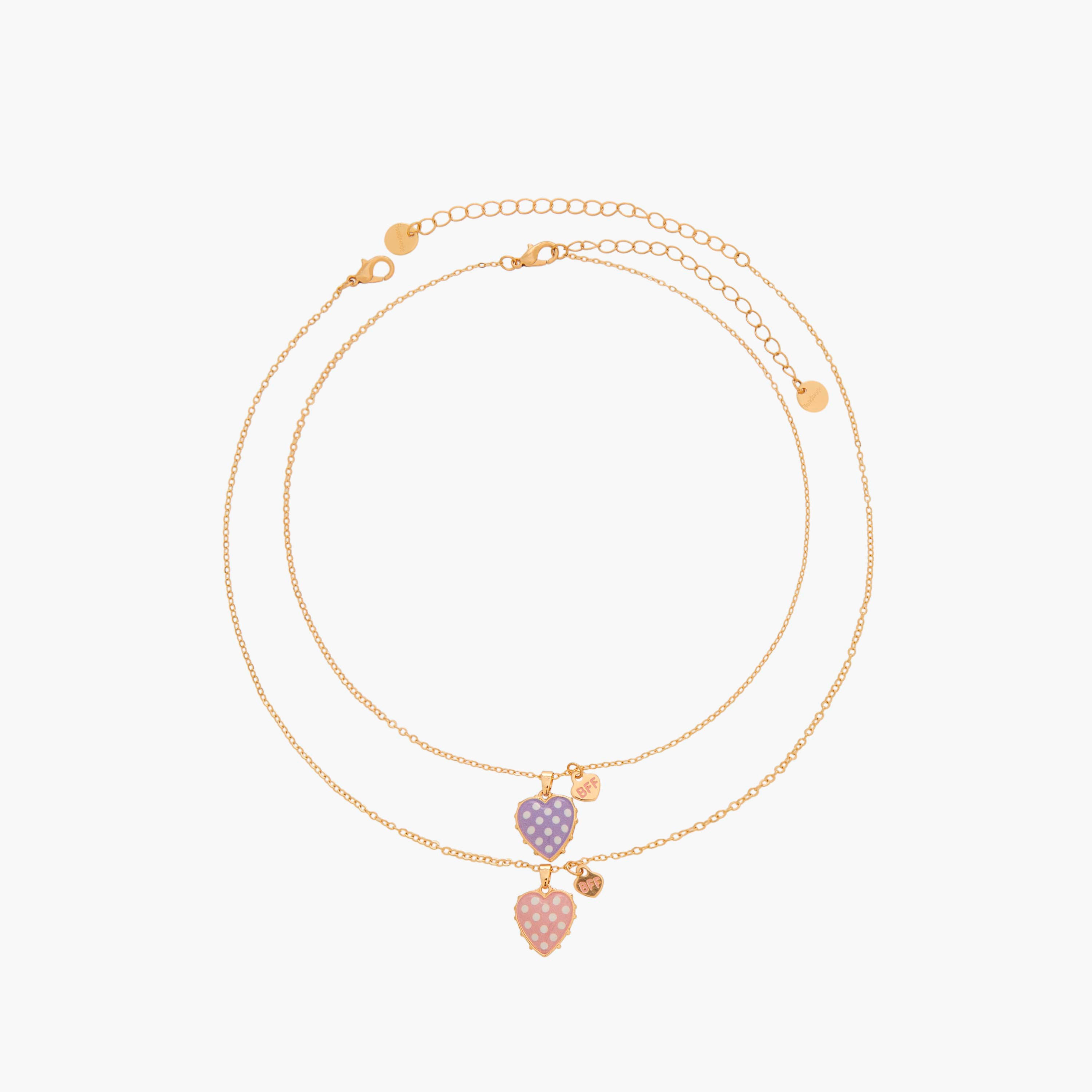 Pack of 2 Gold Tone Necklace with Heart Pendant-women-watchesandjewellery-jewellery-necklacesandpendants-image-1