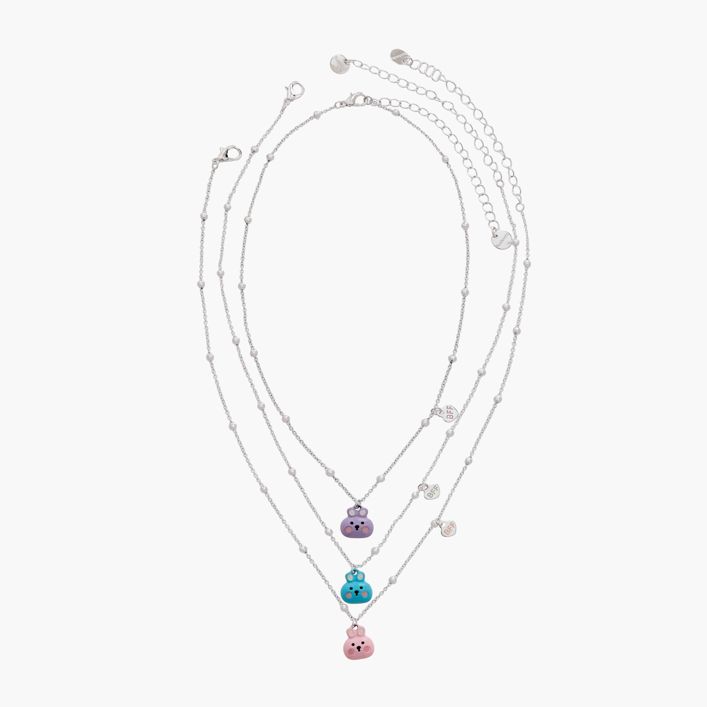 Pack of 3 Gold Tone Necklace with Bunny Pendant-women-watchesandjewellery-jewellery-necklacesandpendants-image-1