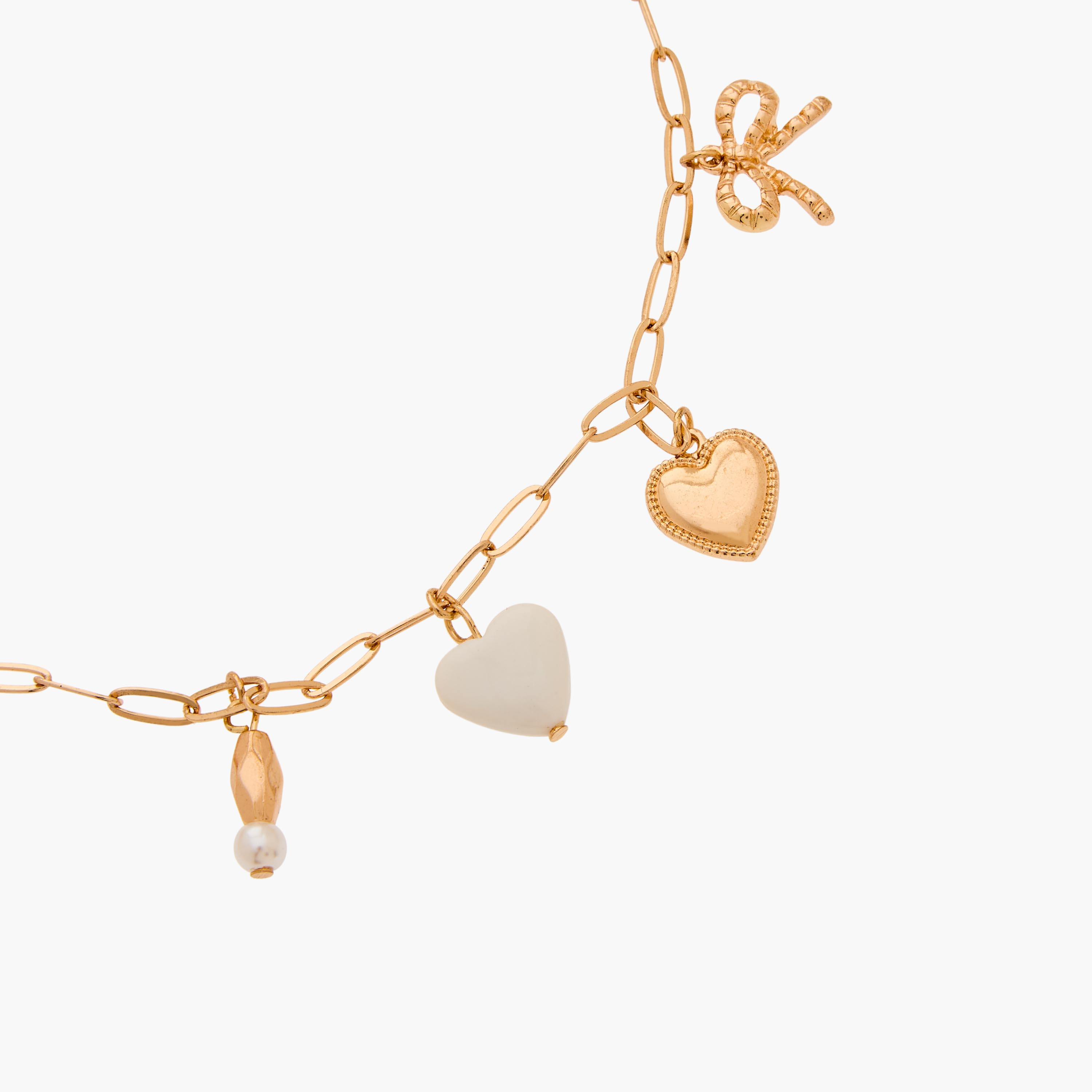 Gold Tone Necklace with Charm Pendants-women-watchesandjewellery-jewellery-necklacesandpendants-image-2