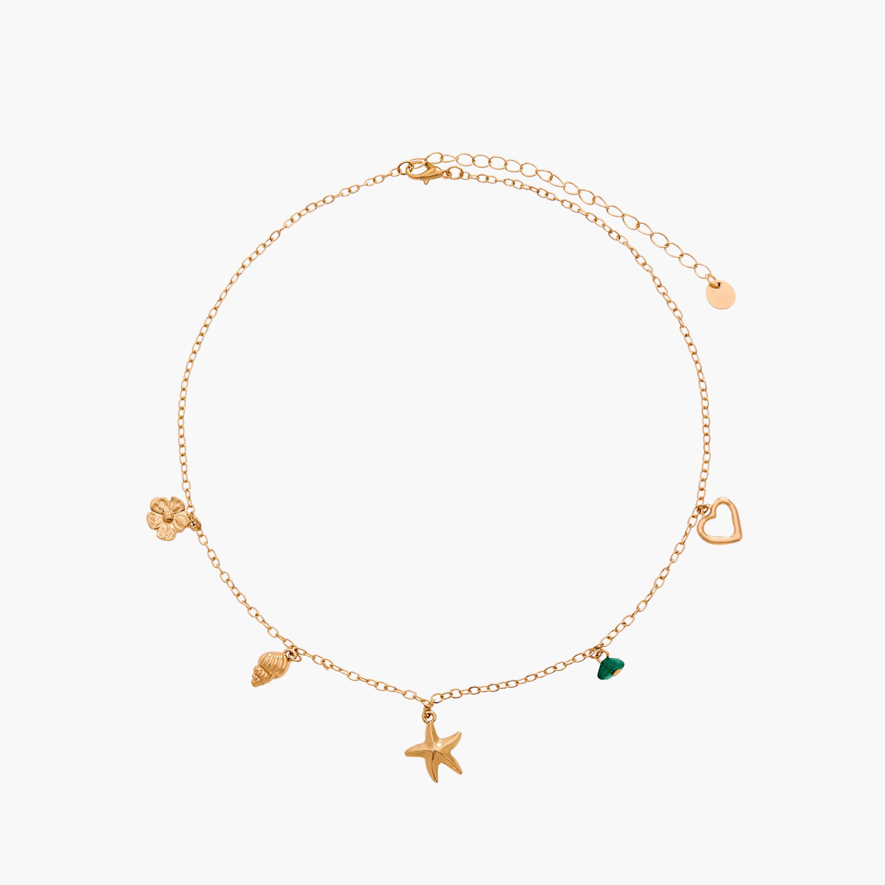 طقم قلادات ذهبية بدلايات من قطعتين-women-watchesandjewellery-jewellery-necklacesandpendants-image-2