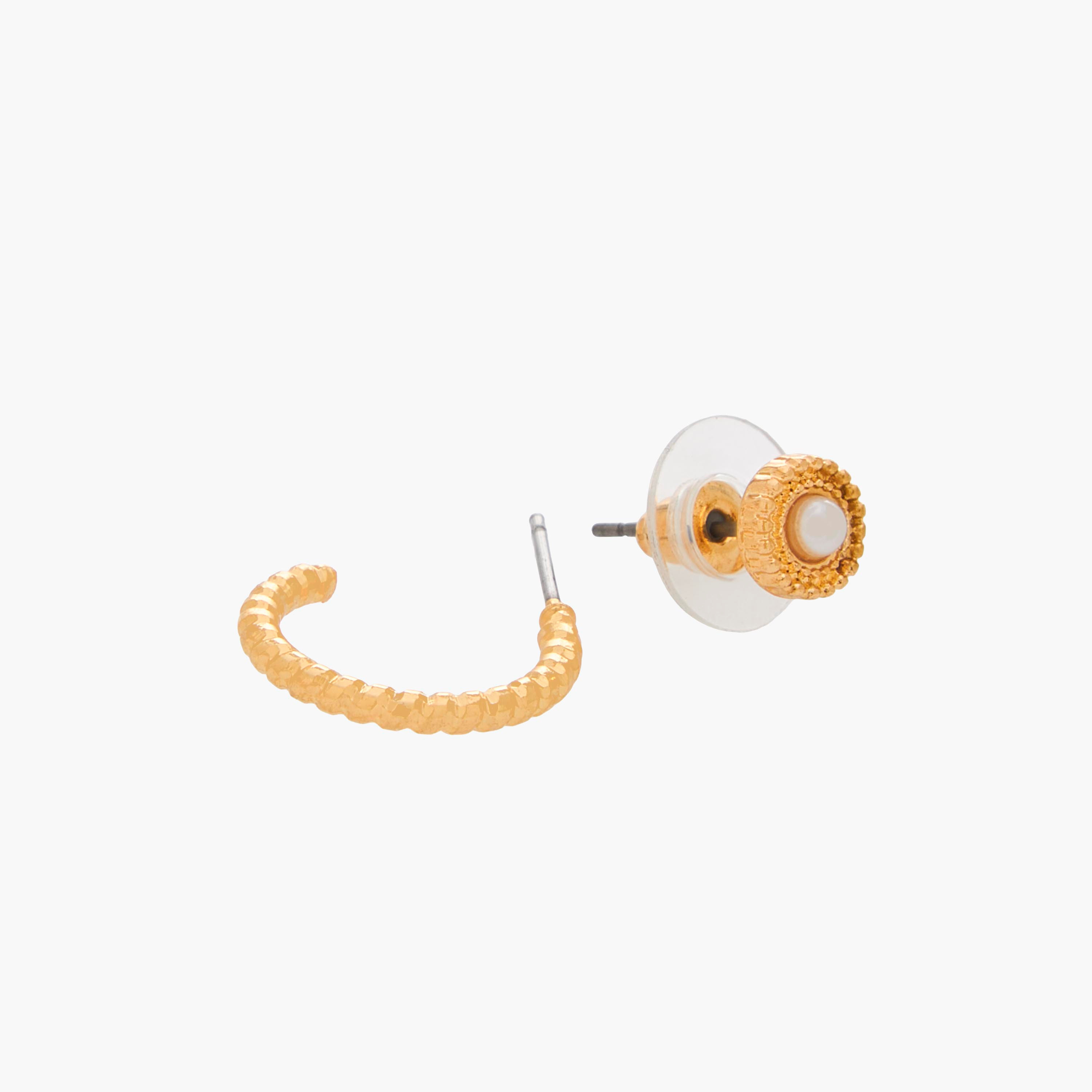 حلقان دبوس مزينة بلون ذهبي ومكبس إغلاق - عبوة 20 زوج-women-watchesandjewellery-jewellery-earrings-image-4