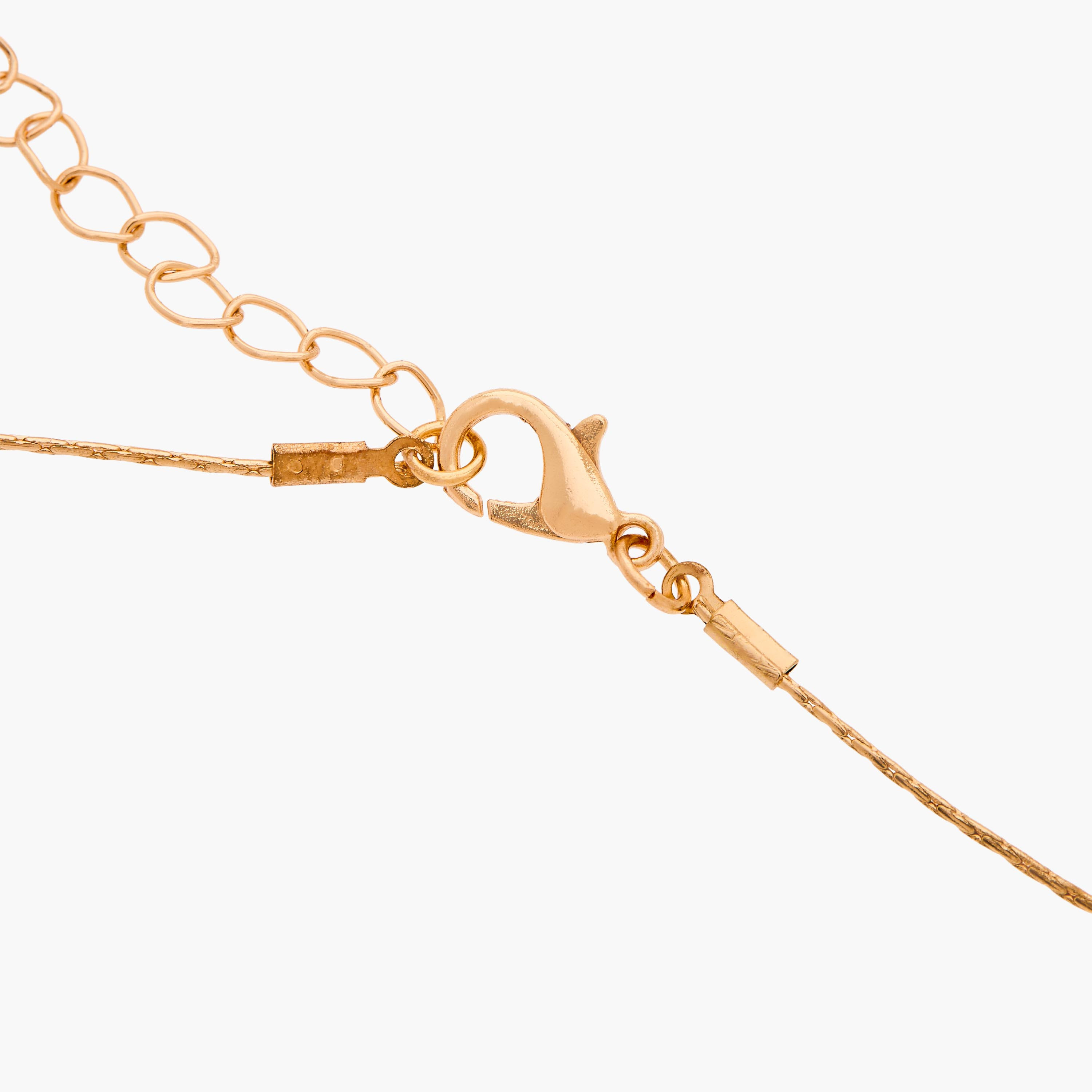 Gold Tone Necklace with Pearl Pendant-women-watchesandjewellery-jewellery-necklacesandpendants-image-4
