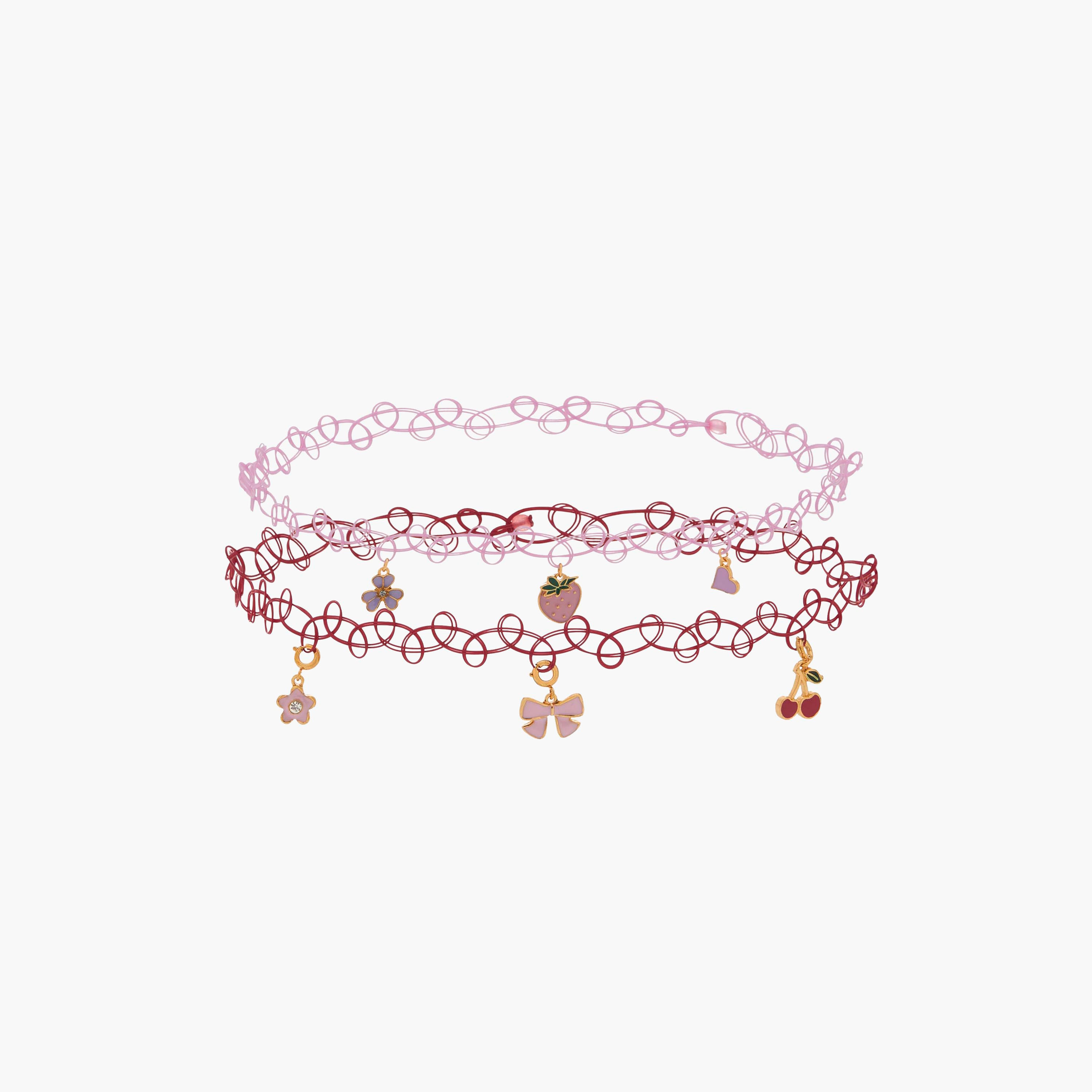 طقم قلادة تشوكر مع تعليقات - قطعتين-women-watchesandjewellery-jewellery-necklacesandpendants-image-1