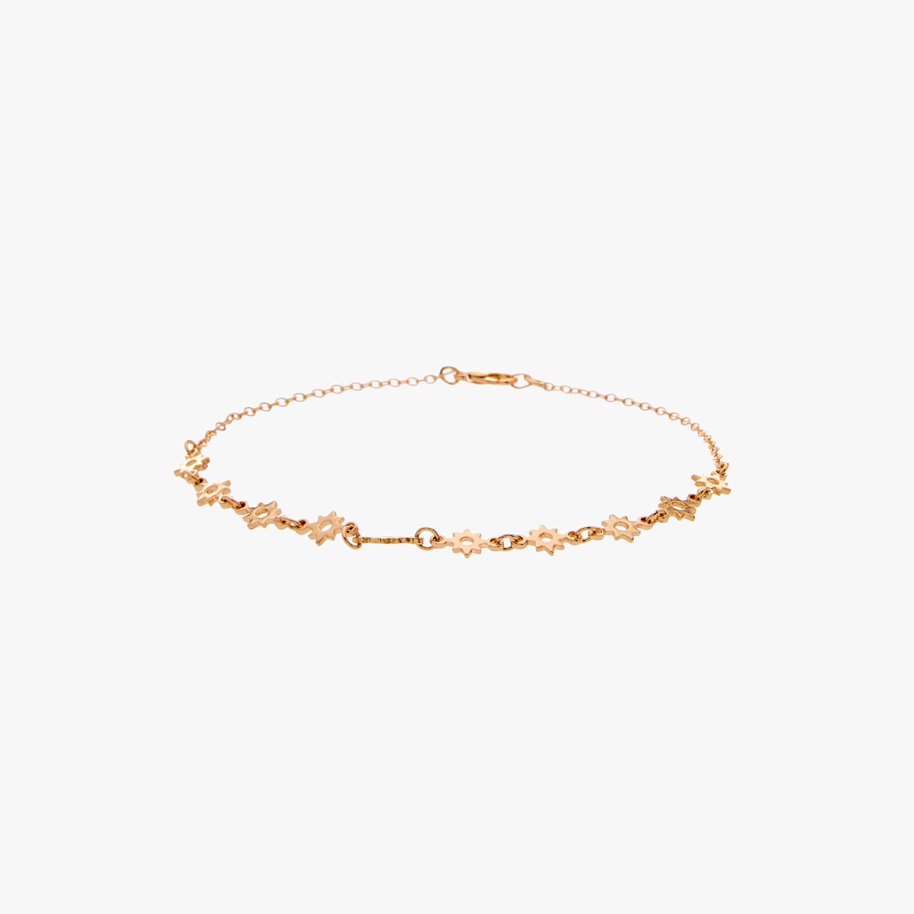 طقم خلاخيل سلسلة بلون ذهبي من 4 قطع-women-watchesandjewellery-jewellery-anklets-image-4